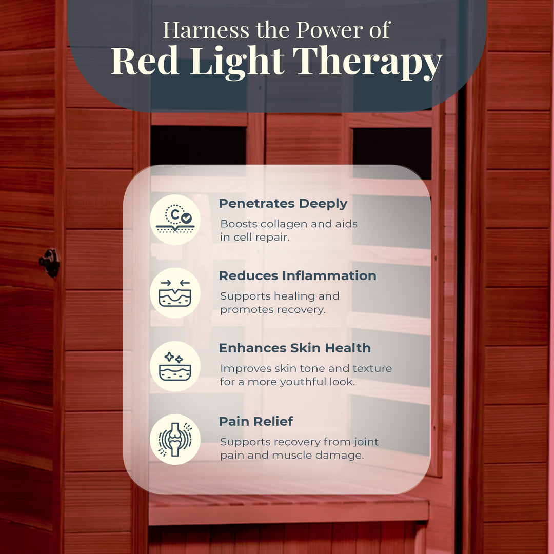 Dynamic Saunas Elite 1 Person Compact Ultra Low EMF FAR Infrared Home Sauna - VMInnovations