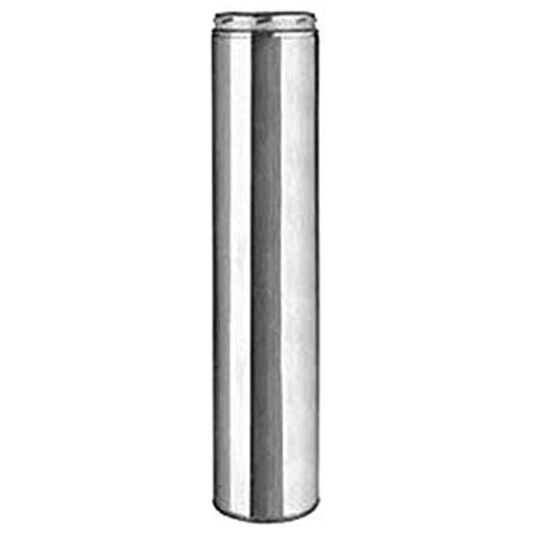 Selkirk 8" SureTemp Chimney Pipe 48" Length Double Wall Stainless Silver, 208148