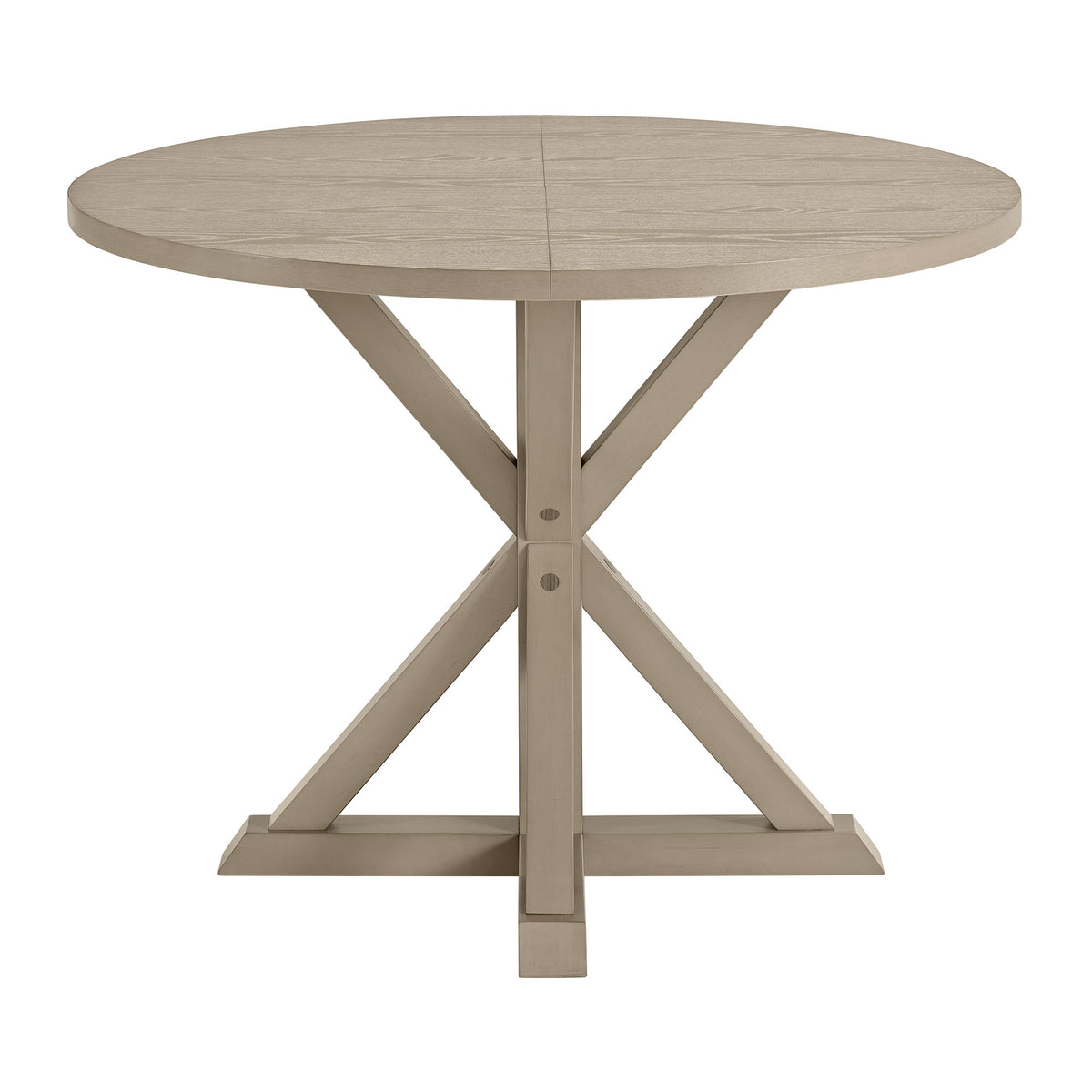 ROME + OAK Spier 40" Modern Farmhouse Pedestal Dining Table, Beige (For Parts) - VMInnovations