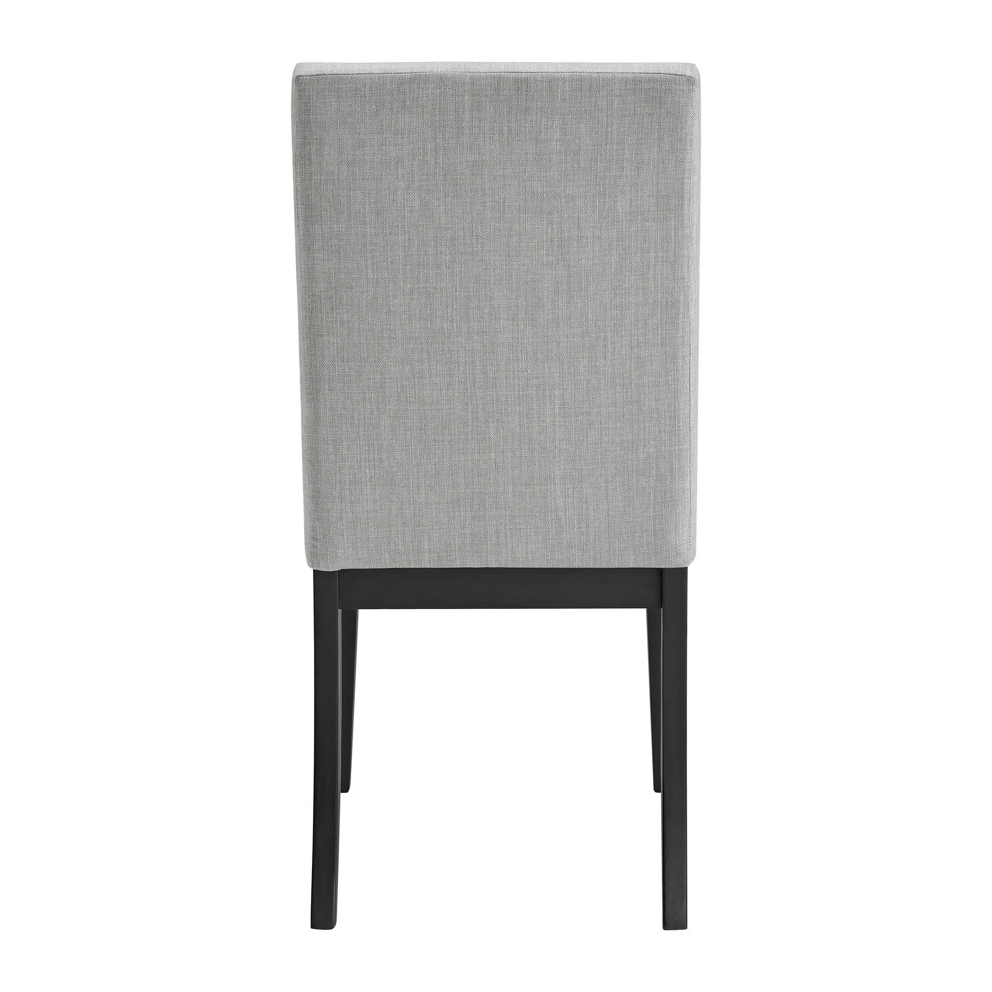 ROME + OAK Remy Dining Chair in Black Finish with Ash Grey Fabric Seat, Set of 2 (Used)