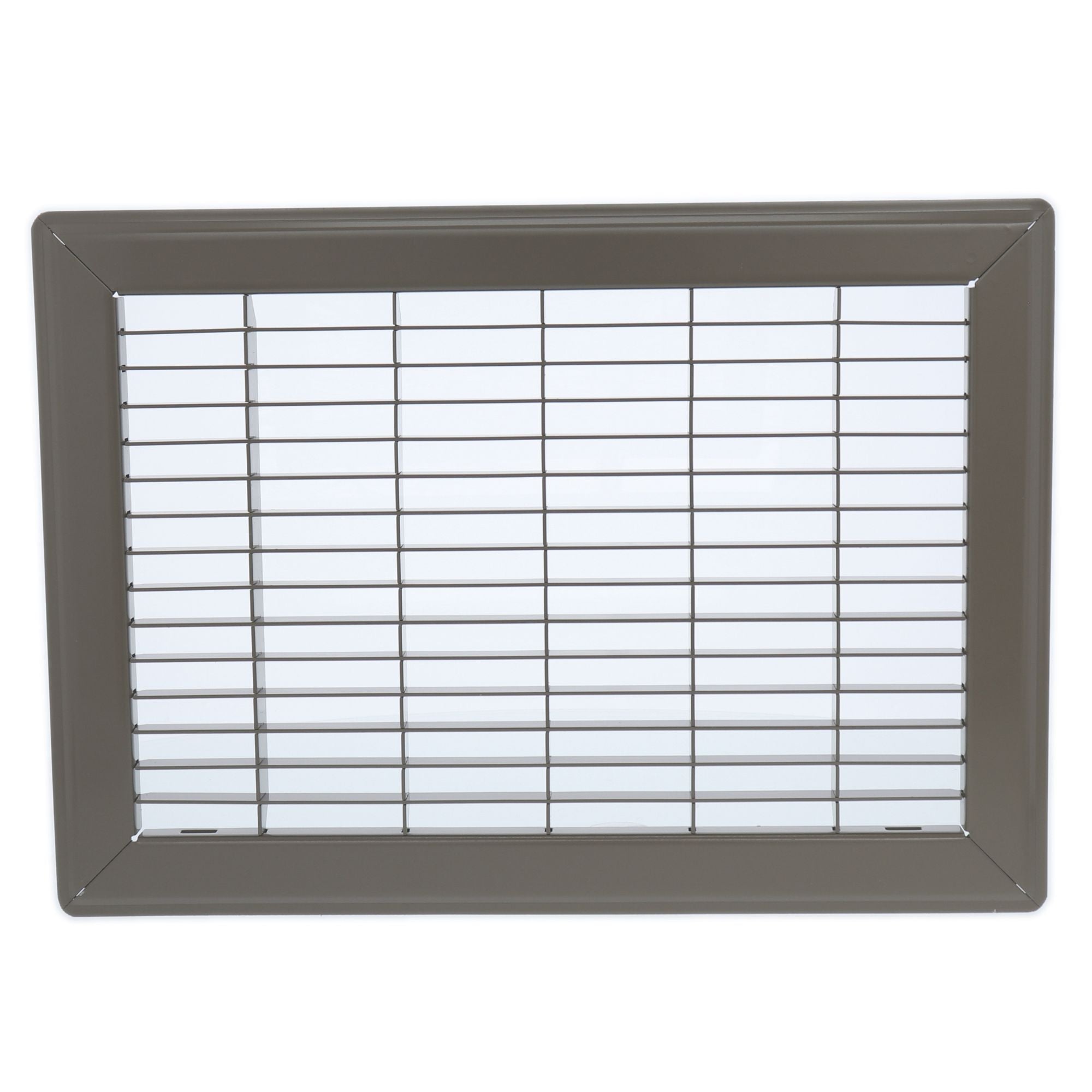 Hart & Cooley 4" x 10" Heavy Duty Steel Floor Grille, HVAC Vent Cover, Brown - VMInnovations