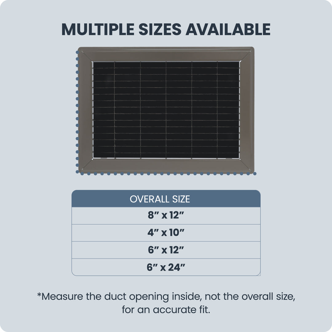 Hart & Cooley 8" x 12" Heavy Duty Steel Floor Grille, HVAC Vent Cover, Brown - VMInnovations