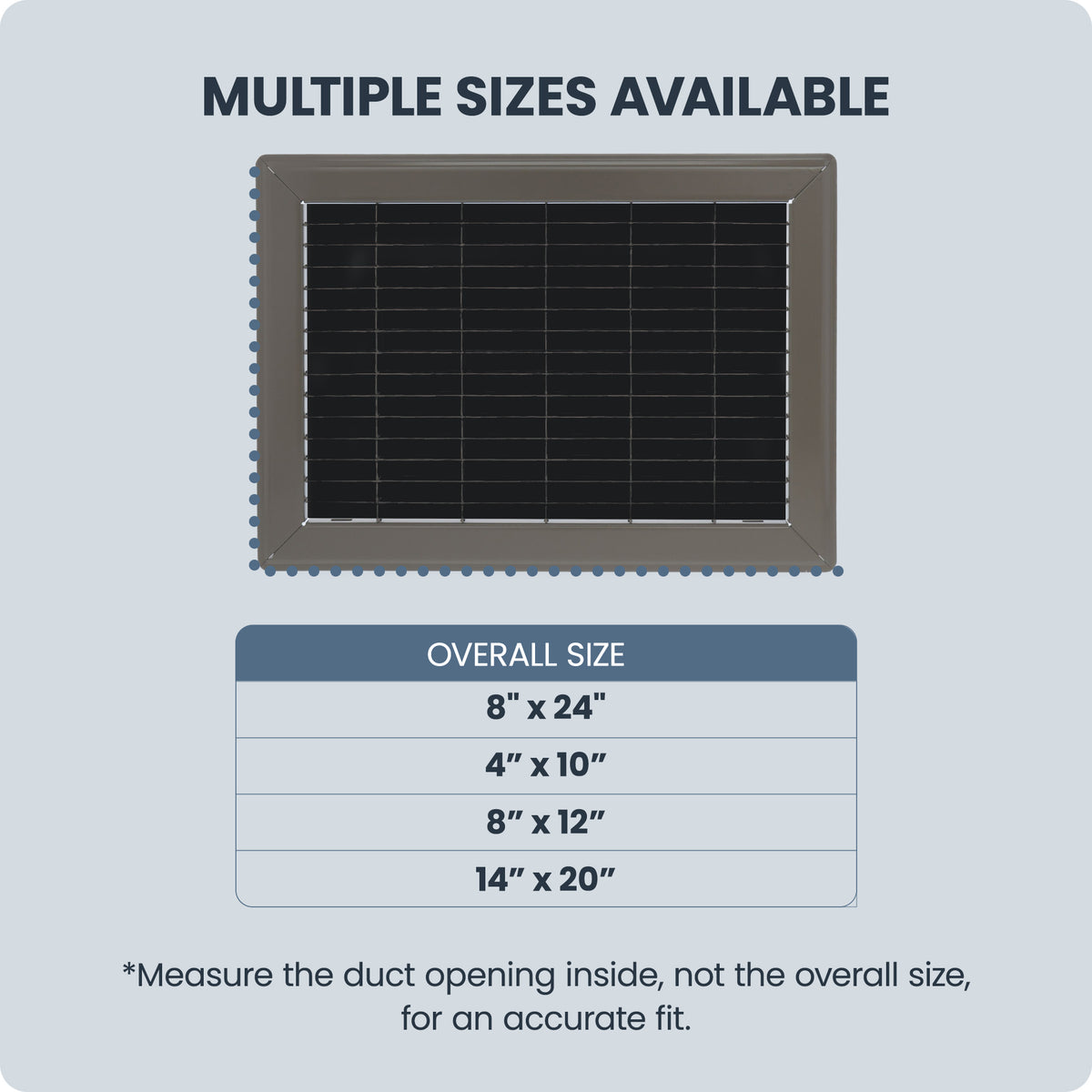 Hart & Cooley 8" x 24" Heavy Duty Steel Floor Grille, HVAC Vent Cover, Brown - VMInnovations