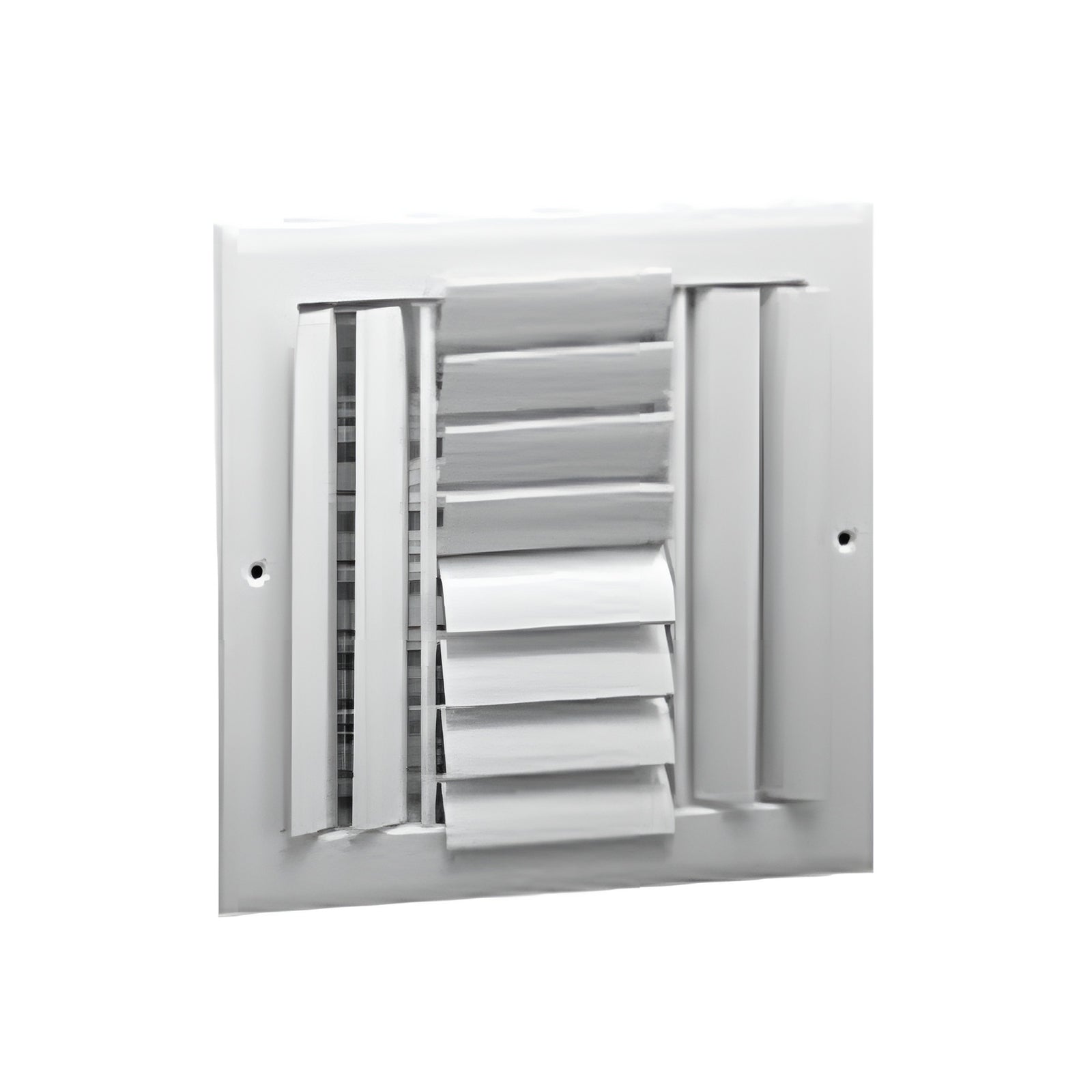 Hart & Cooley 8"x8" Aluminum Curved Blade Register, Multi-Shutter Damper, 4-Way - VMInnovations
