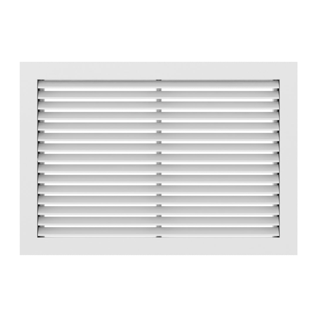 Hart & Cooley Return Air Grille 12” x 6” Aluminum, 45 Degree Fixed Blade, White - VMInnovations