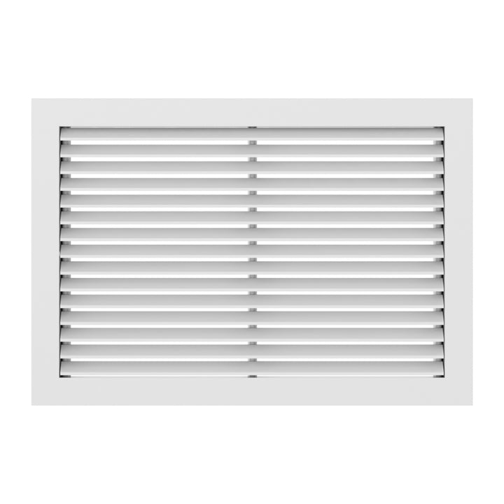 Hart & Cooley Return Air Grille 12” x 6” Aluminum, 45 Degree Fixed Blade, White - VMInnovations