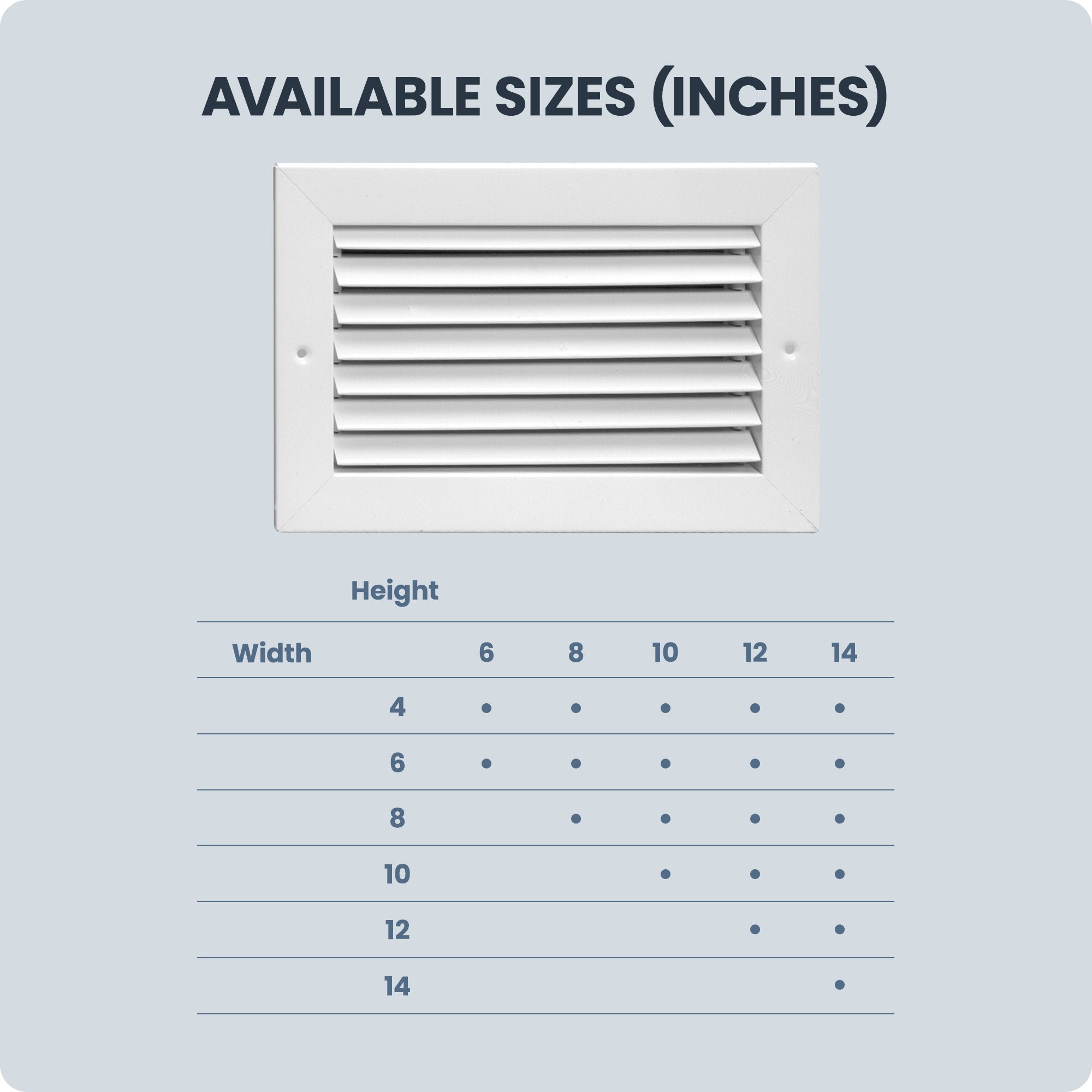 Hart & Cooley 12" X 6" Steel Return Air Grille with Fixed 35 Degree Blade, White - VMInnovations