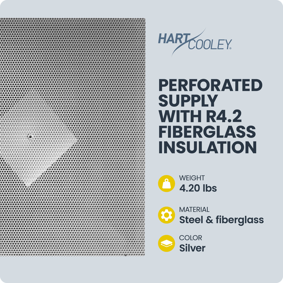 Hart & Cooley Steel Perforated Supply with R4.2 Fiberglass Molded Insulation - VMInnovations