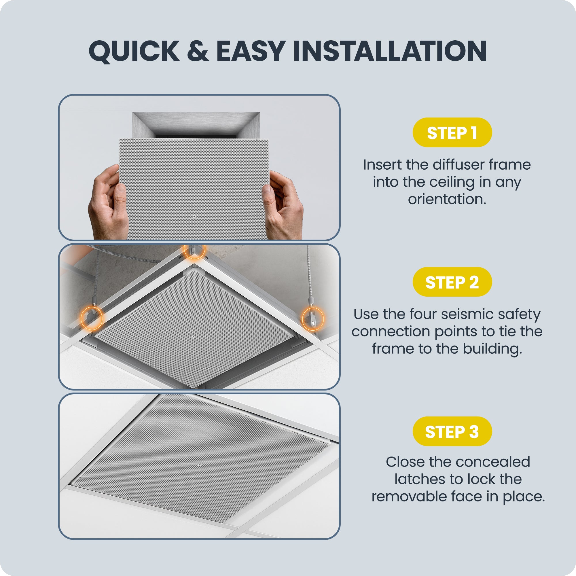 Hart & Cooley Steel Perforated Face Air Filter Grille, R4.2 Molded Insulation - VMInnovations