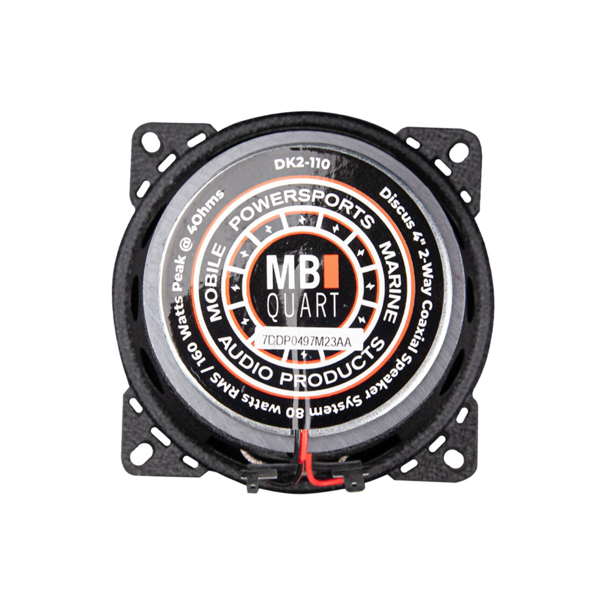 MB Quart Discus 4" 2-Way Car Audio Component Coaxial Speakers, 80W Peak Power - VMInnovations