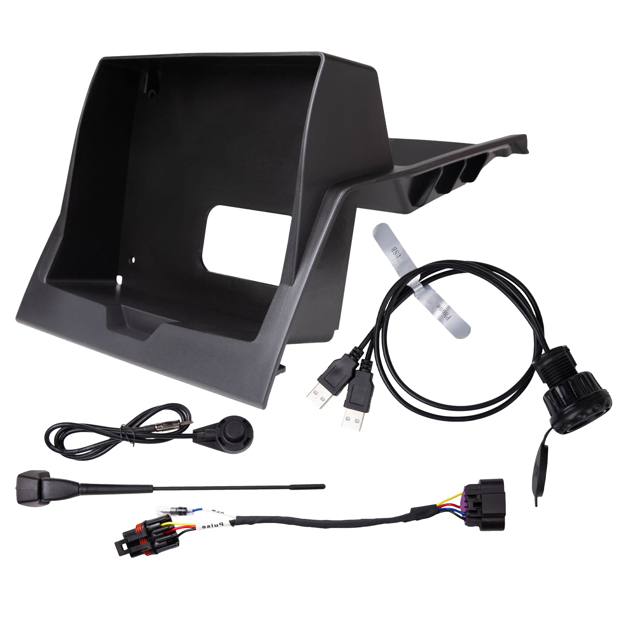 MB Quart Polaris Ranger 1000/XP Dash Kit GMR7V1 and Included 10” Radio Antenna - VMInnovations