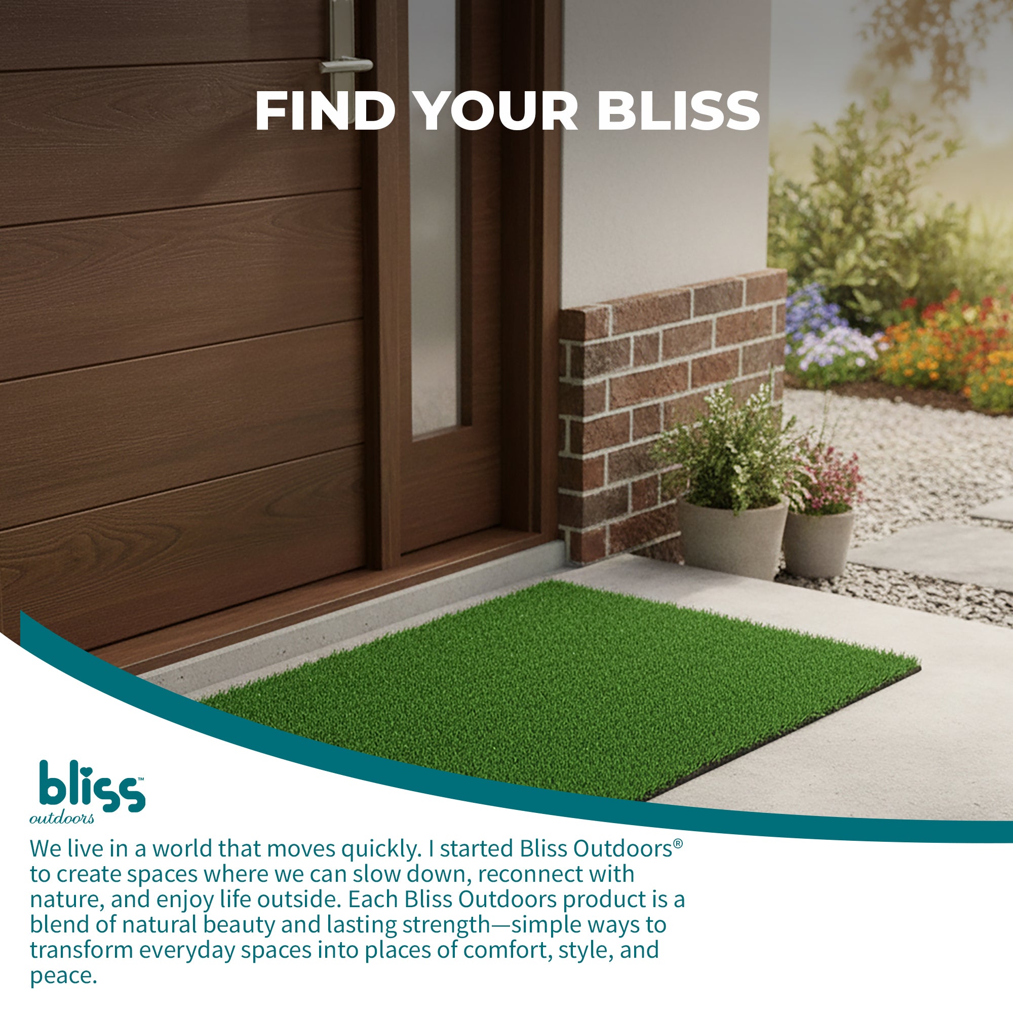 Bliss Artificial Grass, Dog Potty Train Mat, Easy Clean Drainage, 39.4" x 31.5" - VMInnovations