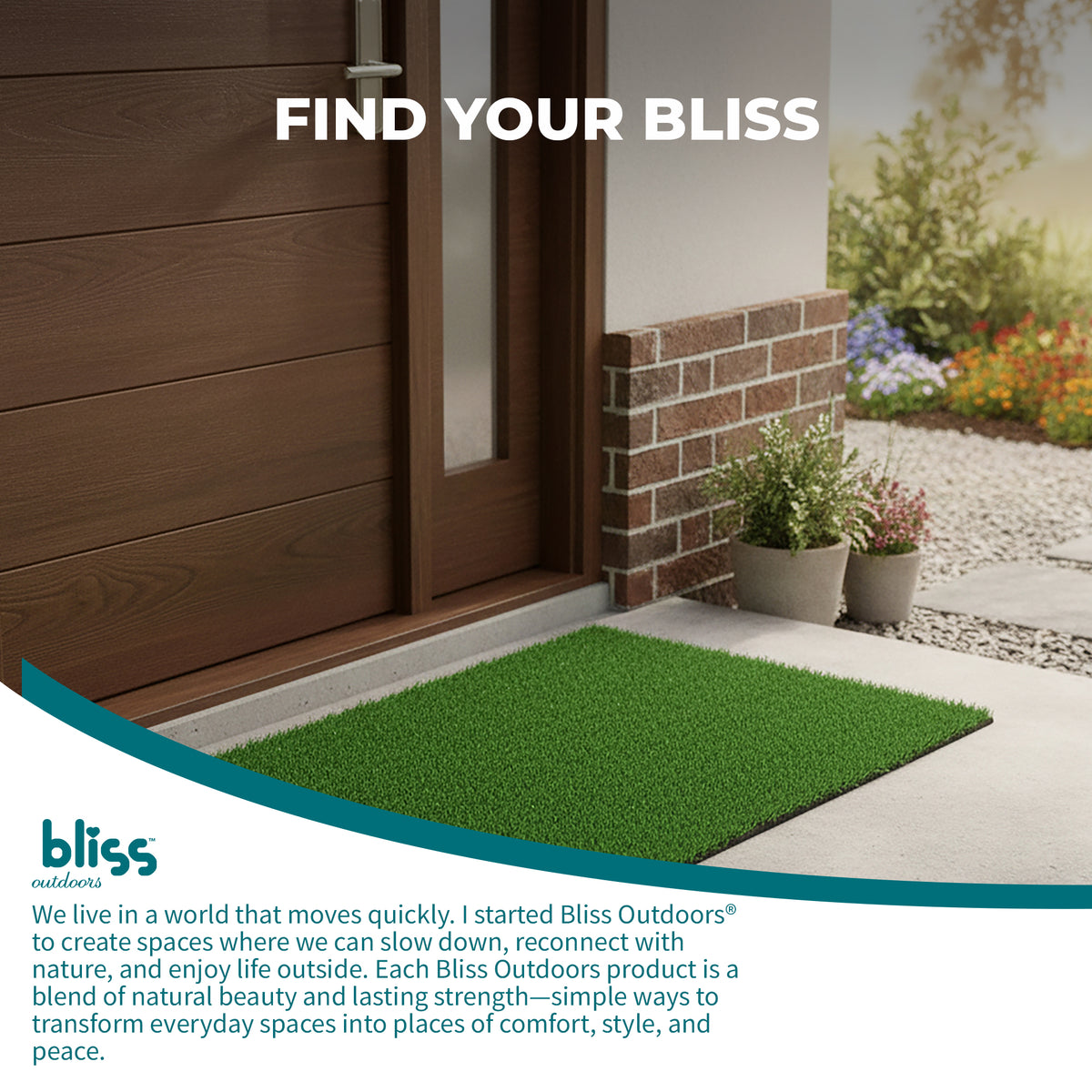 Bliss Artificial Grass, Dog Potty Train Mat, Easy Clean Drainage, (Open Box)