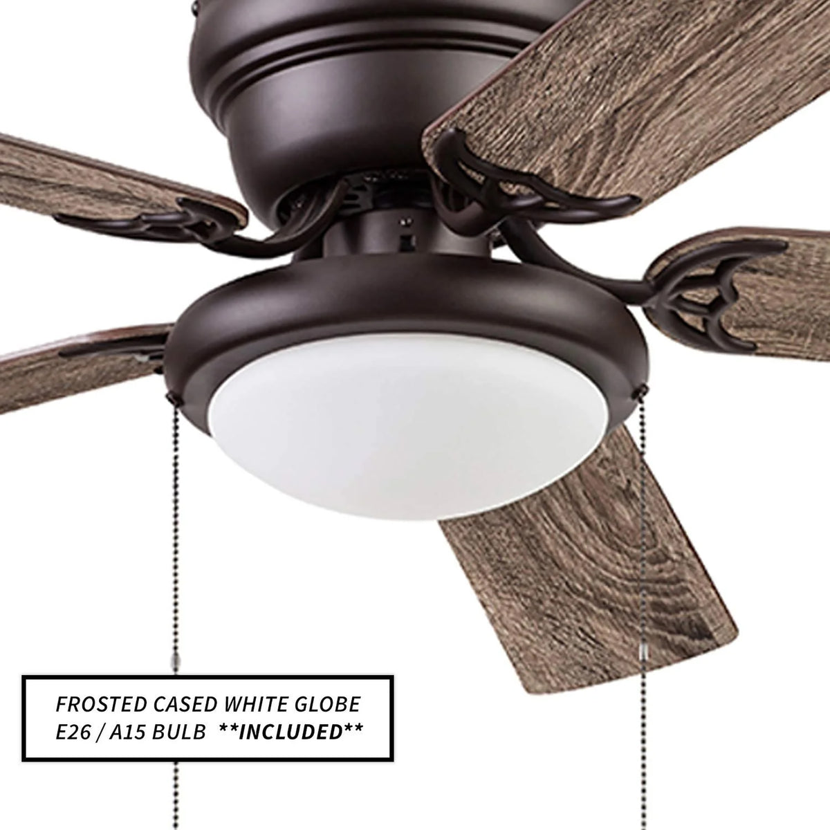 Portage Bay Cherry Hill 52" Ceiling Fan, Quiet Motor & Pull Chain, (Open Box)