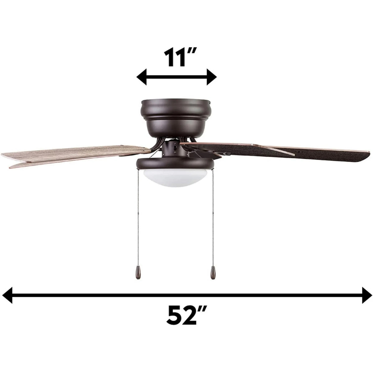 Portage Bay Cherry Hill 52" Ceiling Fan, Quiet Motor & Pull Chain, (Open Box)