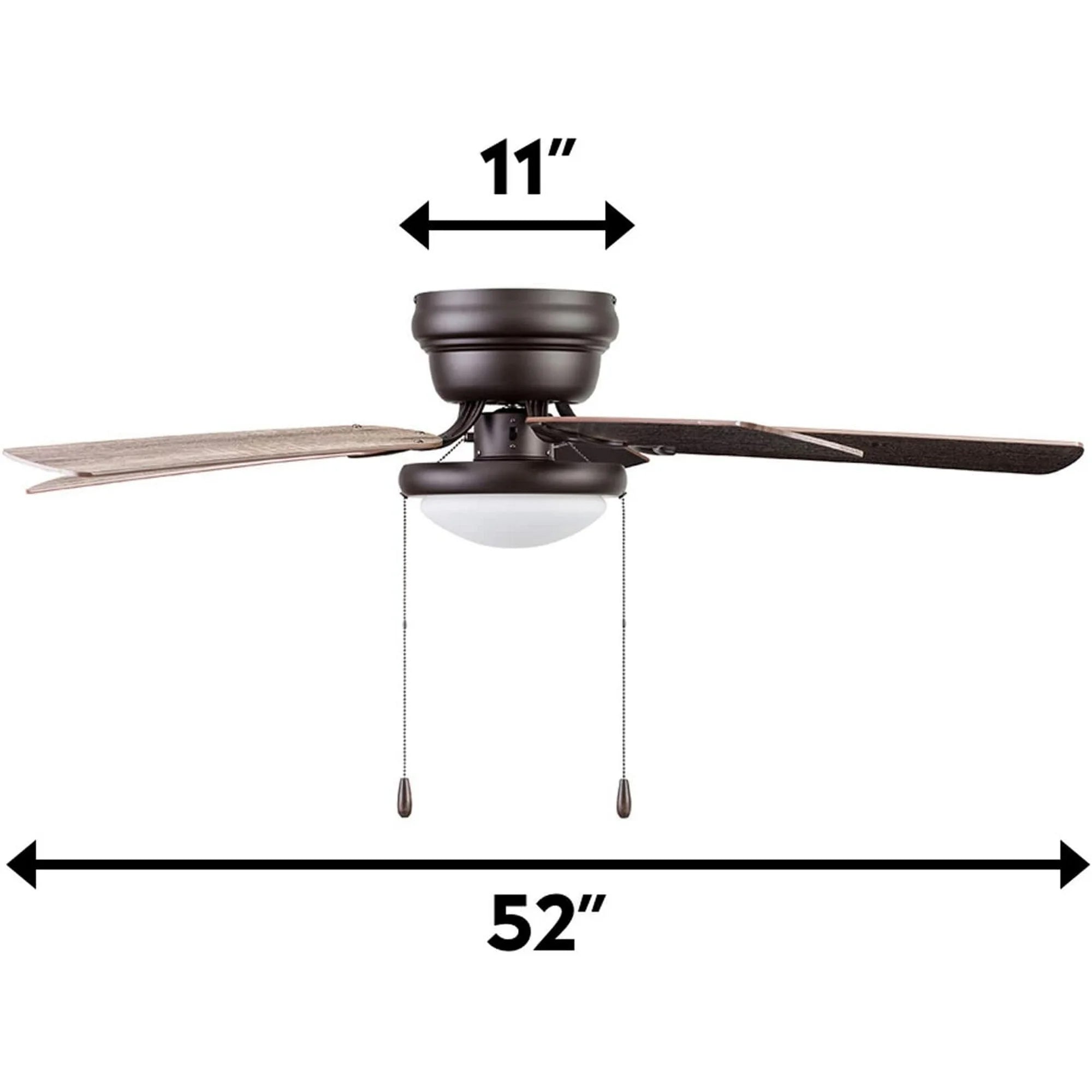Portage Bay Cherry Hill 52" Ceiling Fan, Quiet Motor & Pull Chain, (Open Box) - VMInnovations