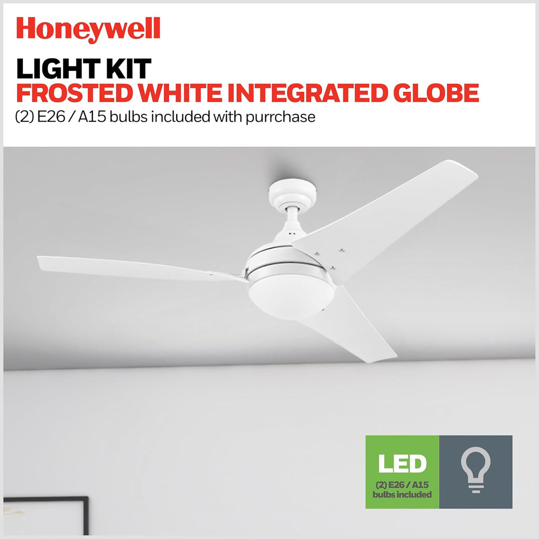 Honeywell Neyo Ceiling Fan, Quiet Motor & Remote Control, 52 Inch, Bright White - VMInnovations