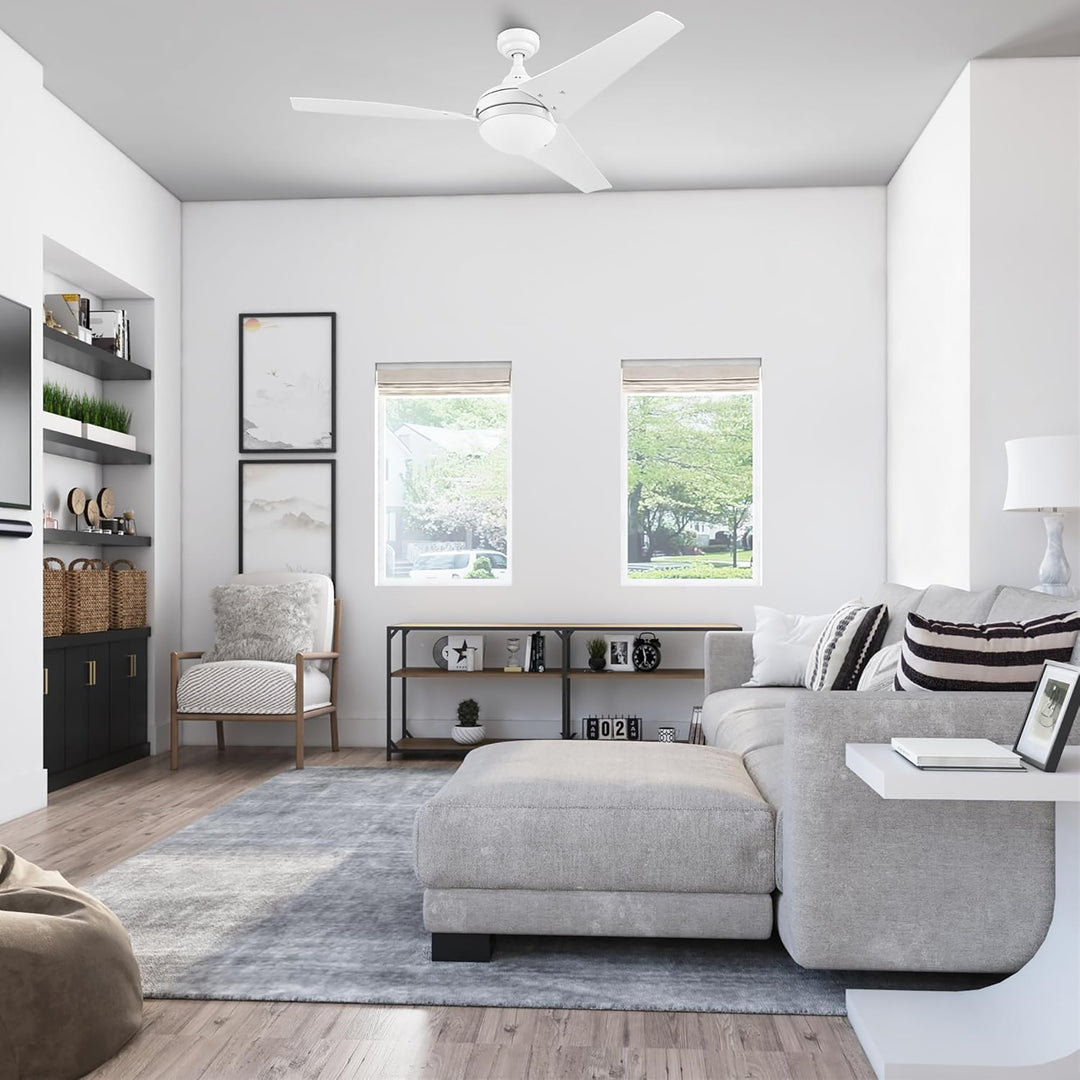 Honeywell Neyo Ceiling Fan, Quiet Motor & Remote Control, 52 Inch, Bright White - VMInnovations