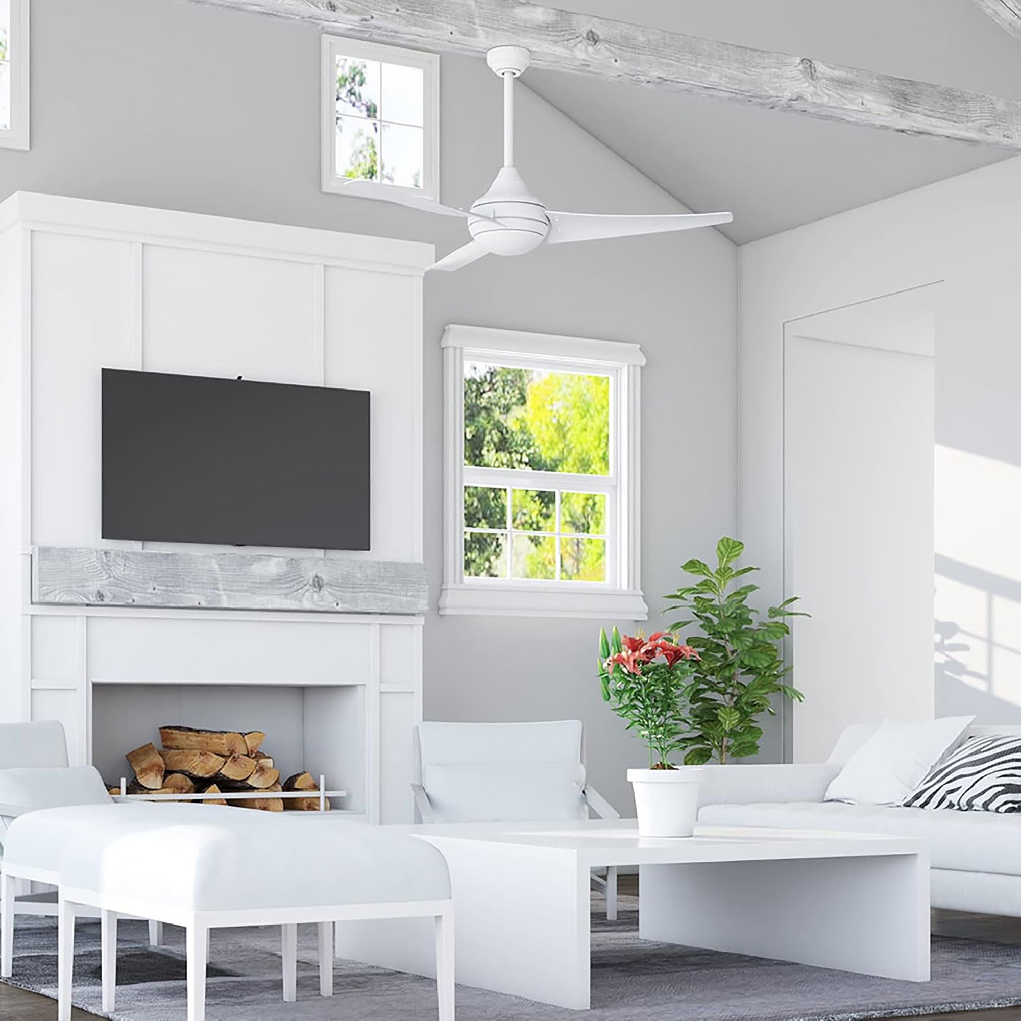 Honeywell Ceiling Fan, Quiet Motor & Remote Control, 52", Bright White(Open Box) - VMInnovations