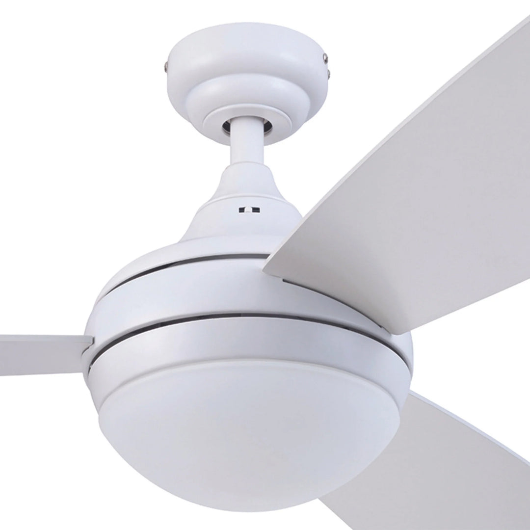 Prominence Home Kailani 52" LED Ceiling Fan, Dual Blades, Pull Chain, White - VMInnovations