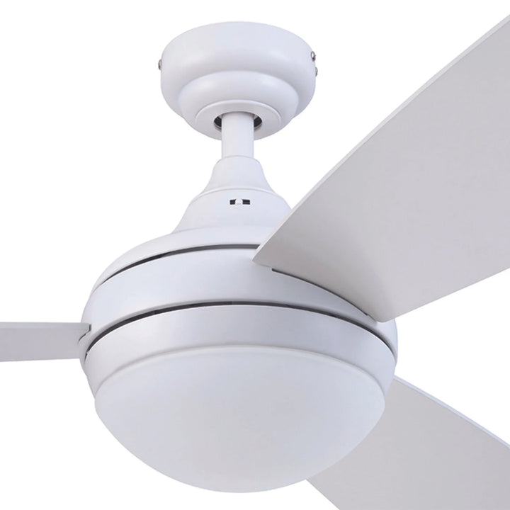 Prominence Home Kailani 52" LED Ceiling Fan, Dual Blades, Pull Chain, White - VMInnovations