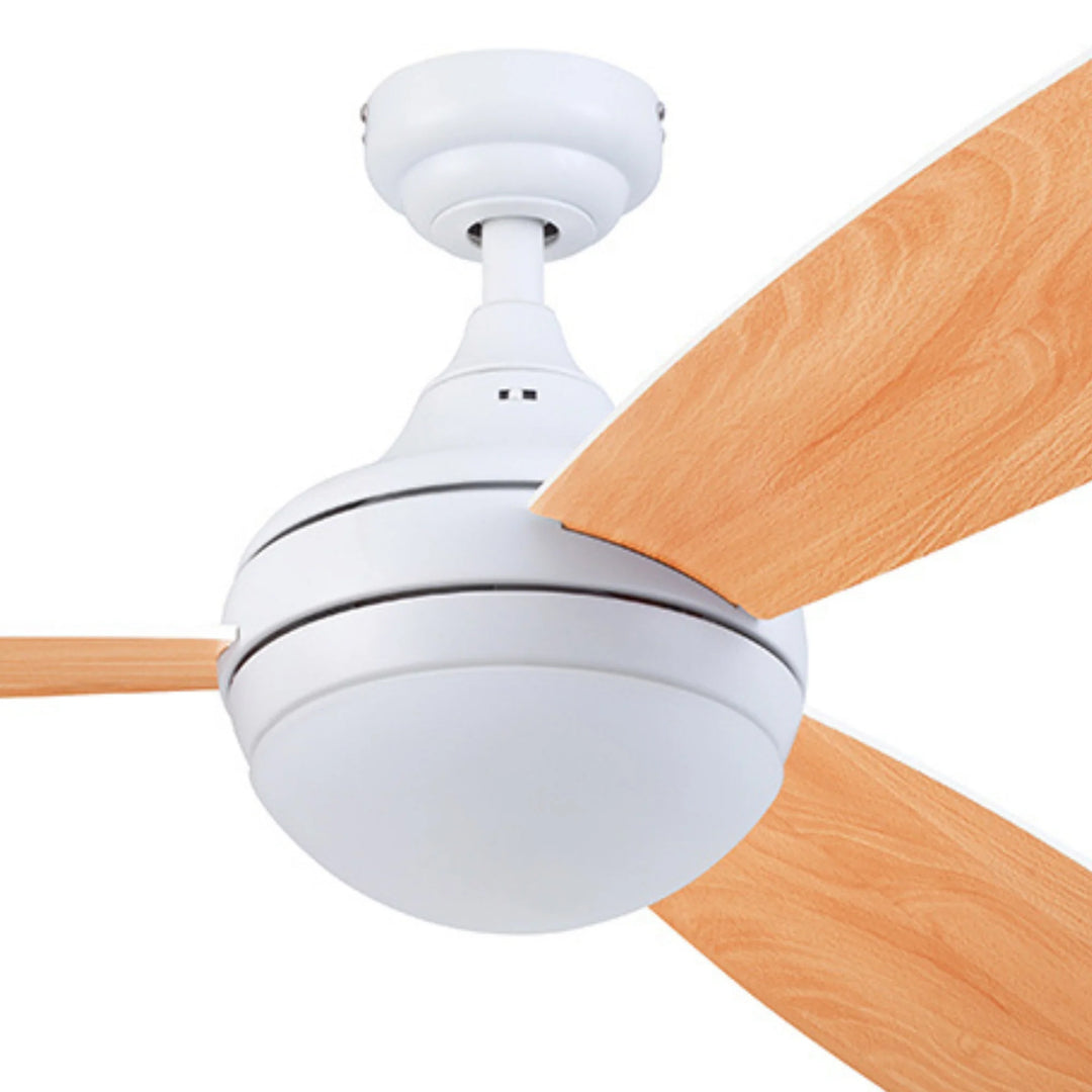 Prominence Home Kailani 52" LED Ceiling Fan, Dual Blades, Pull Chain, White - VMInnovations