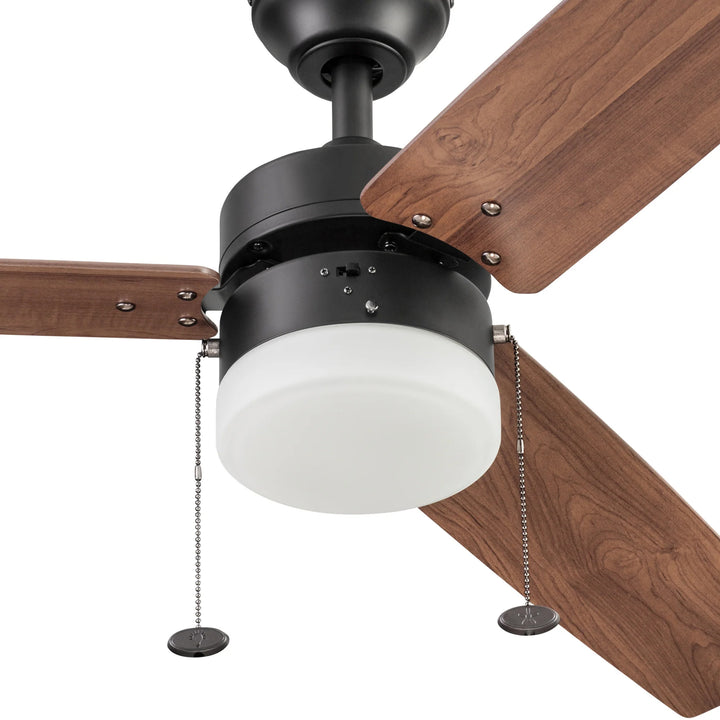 Prominence Home 48" Reston Ceiling Fan with Light, Pull Chain & 3 Blades, Bronze - VMInnovations