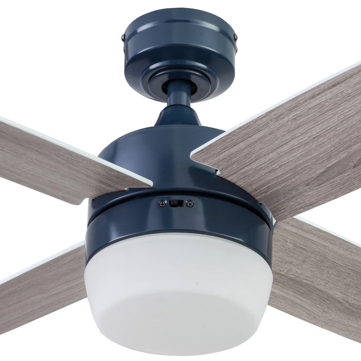 Prominence Home 44" Atlas LED Ceiling Fan with Light, Remote and 4 Blades, Blue - VMInnovations