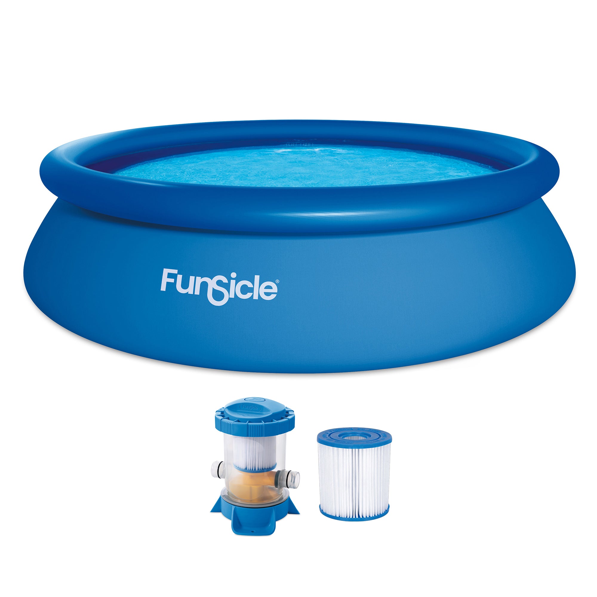Funsicle QuickSet Inflatable Ring Top Outdoor Above Ground Pool w/Pump(Open Box)