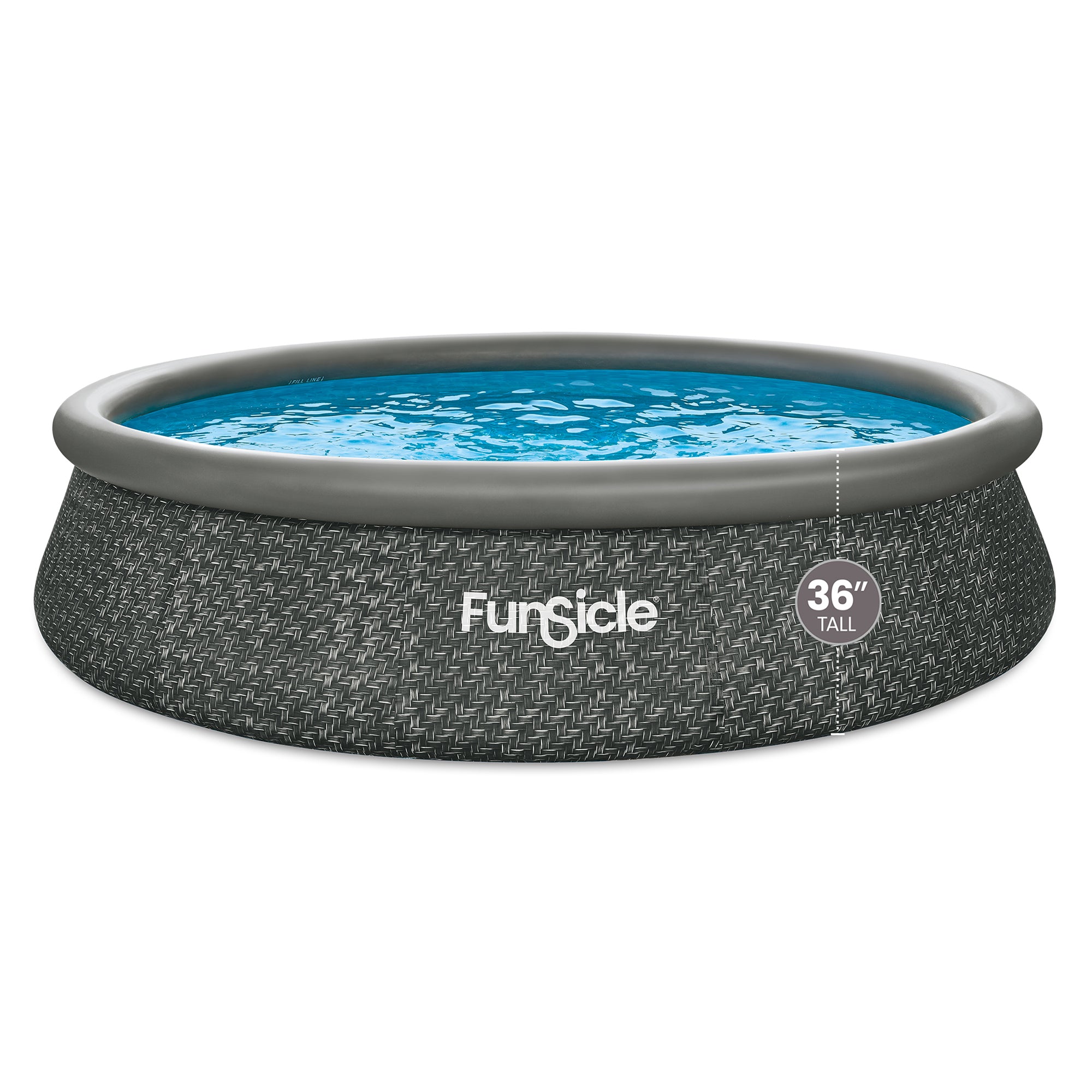 Funsicle 14' x 36" QuickSet Ring Top Above Ground Swimming Pool Dark (Open Box)
