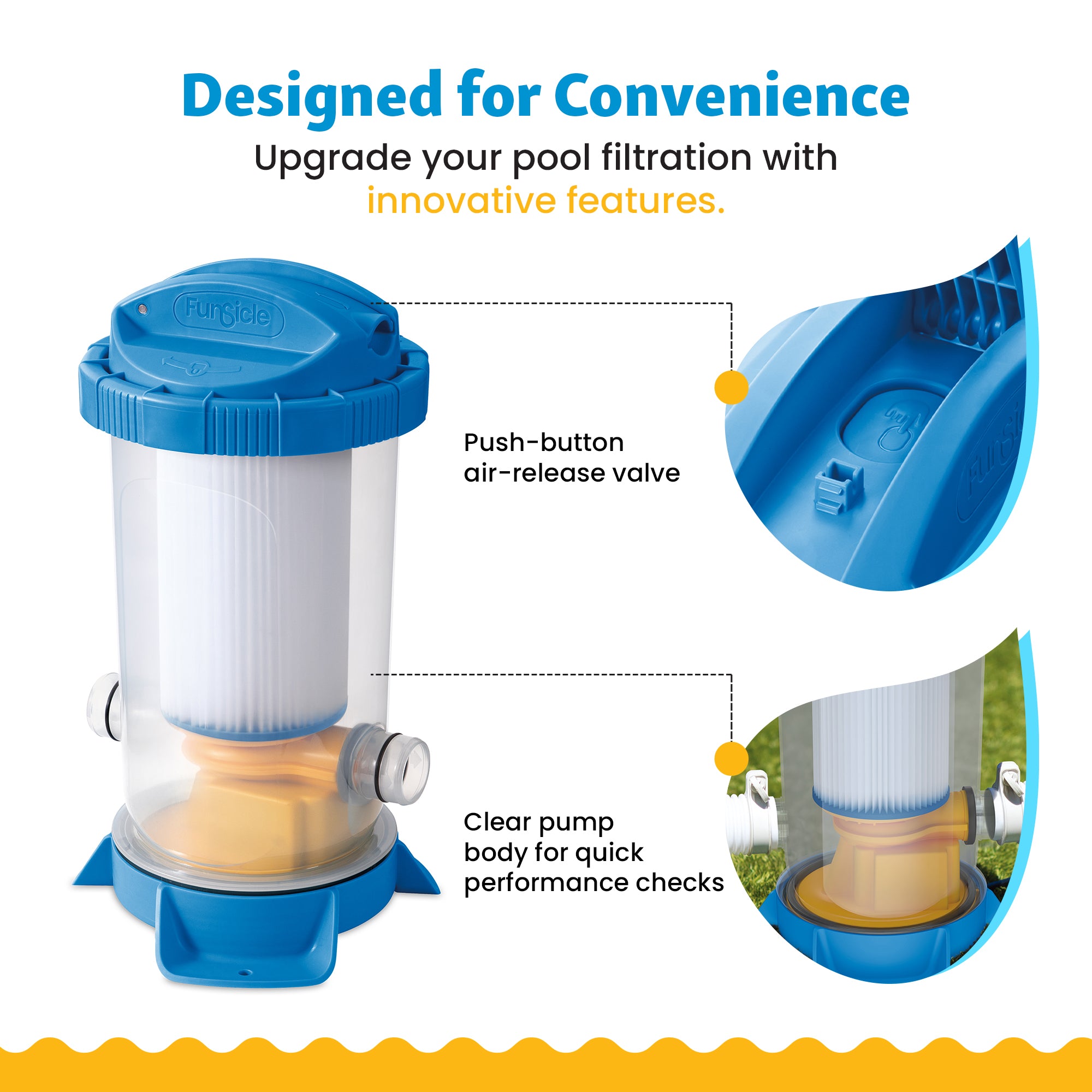 Funsicle FiltraBoost 1200 Pool Pump, Includes Type C Filter Cartridge (Used) - VMInnovations