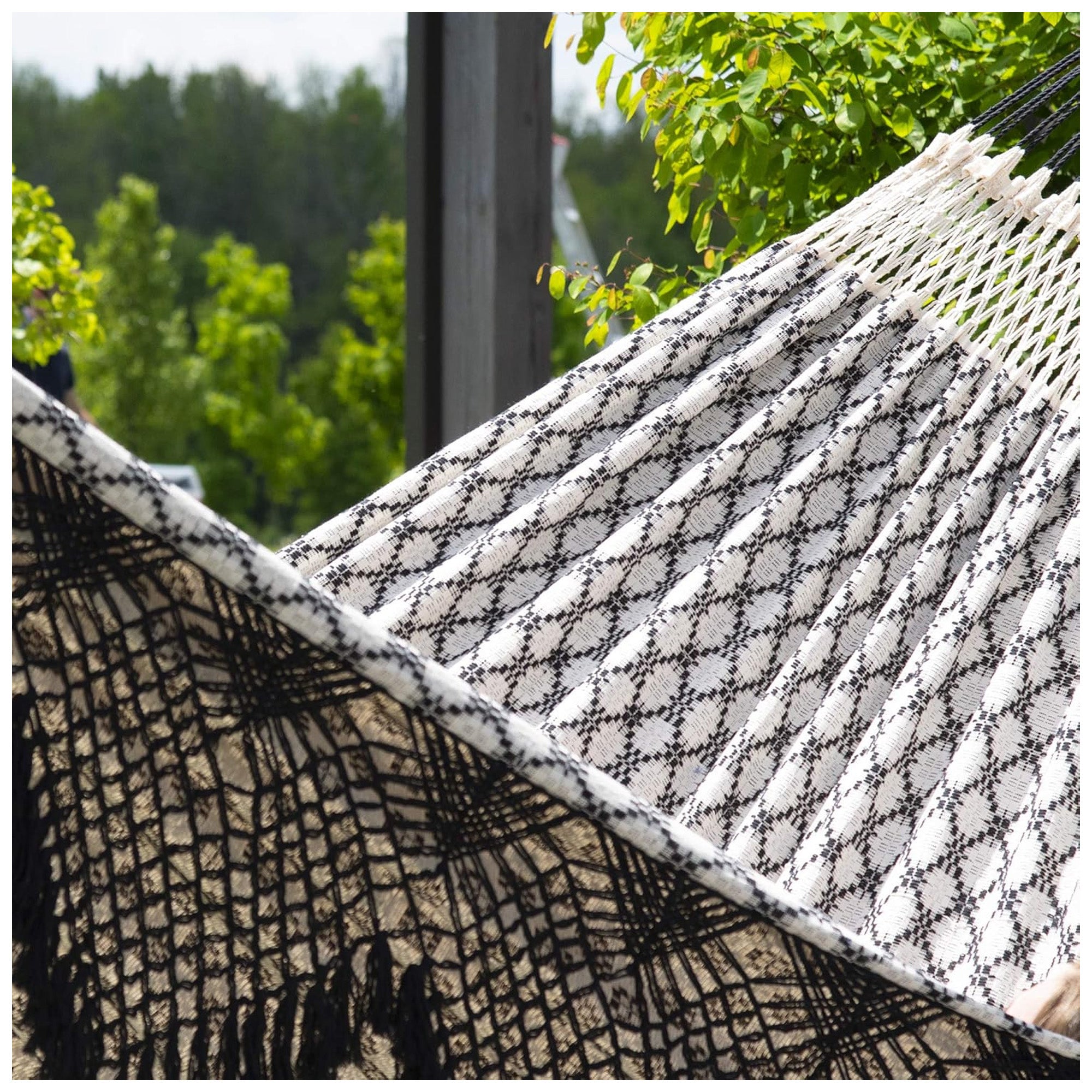 Vivere Authentic Brazilian Cotton Hammock, Outdoor Hanging Daybed (Open Box) - VMInnovations