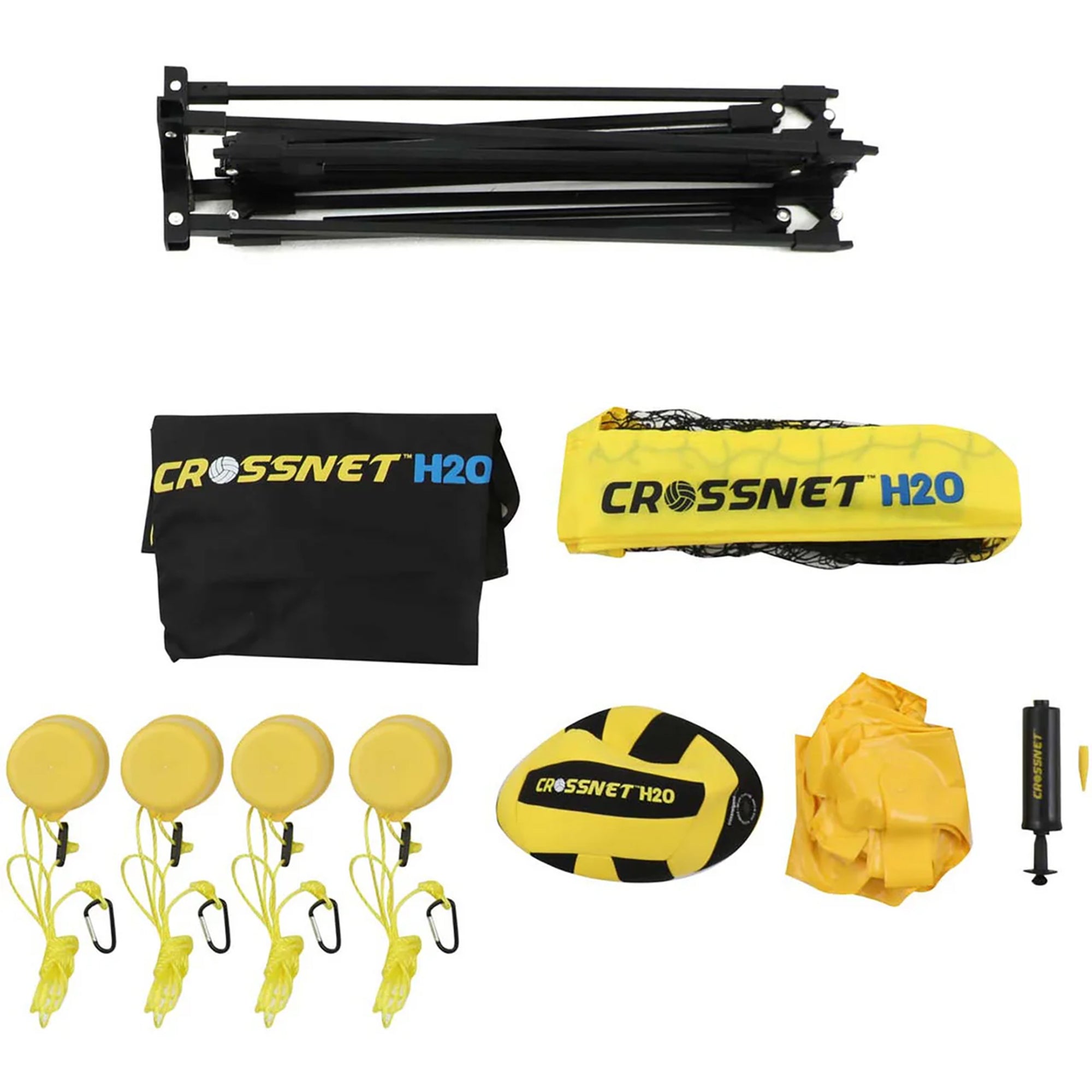 Vivere CROSSNET H2O Volleyball 4 Sq Portable Outdoor Water Pool Game (Open Box) - VMInnovations