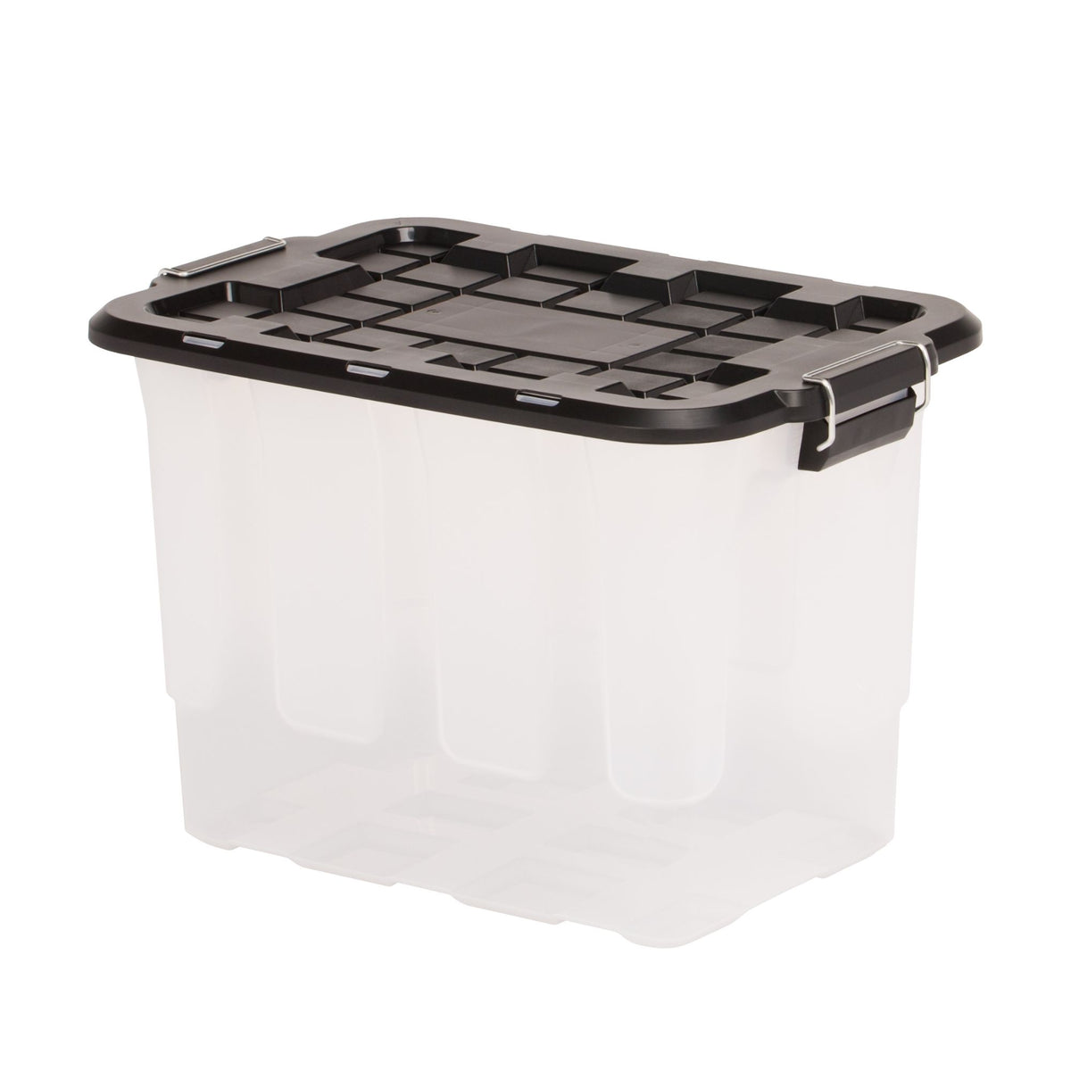 Homz 2 Pack 20-Gallon Clear Plastic Stackable Home Storage Bin W Lid (Open Box)