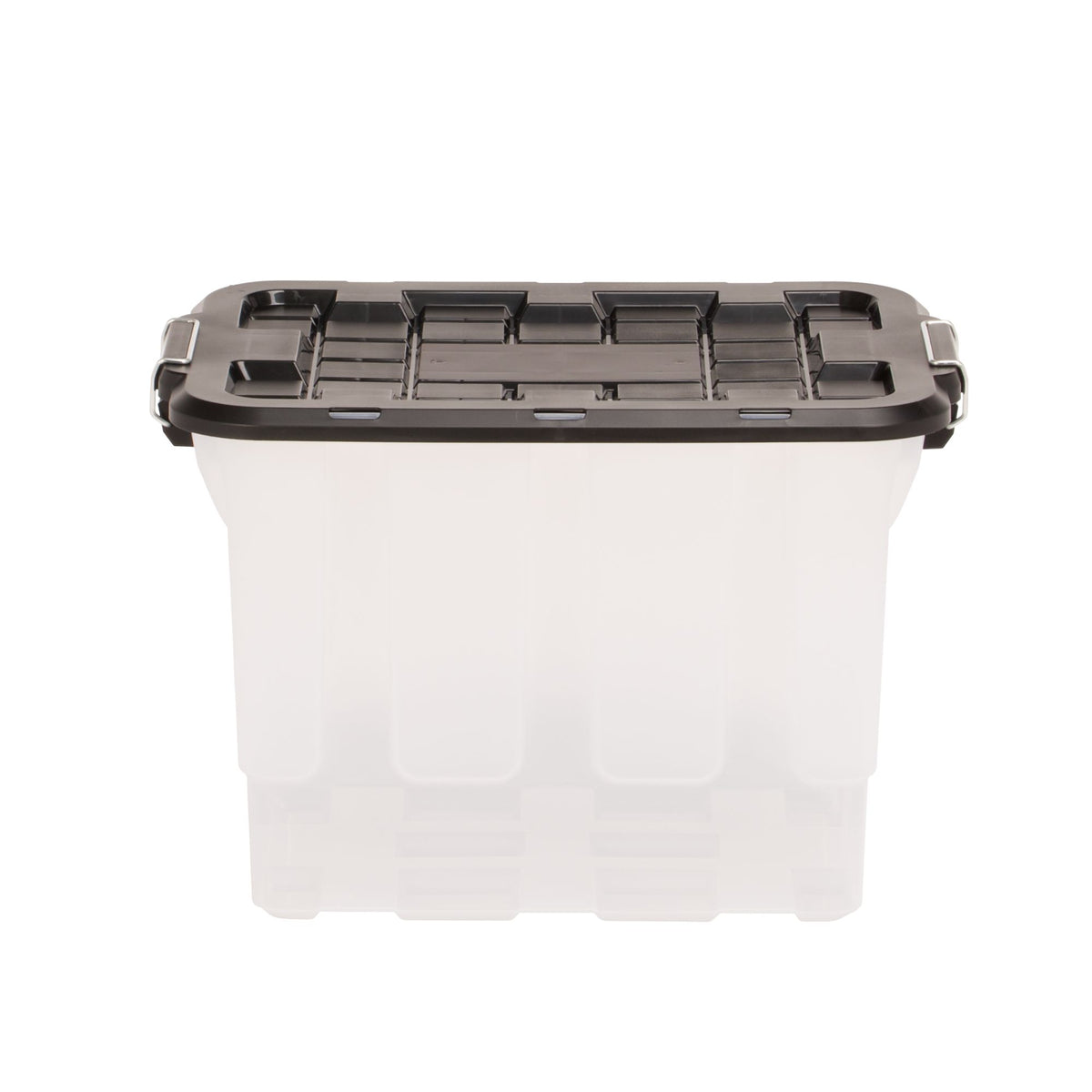 Homz 2 Pack 20-Gallon Clear Plastic Stackable Home Storage Bin W Lid (Open Box)