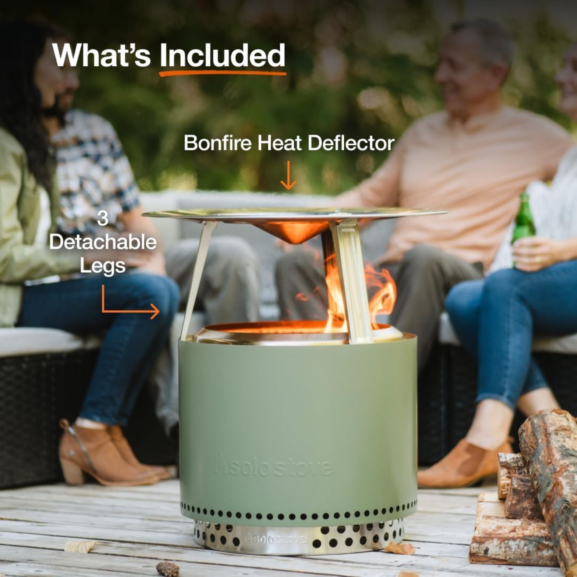 Solo Stove Bonfire Heat Deflector Steel Fire Pit Accessory Maximizes Heat Radius