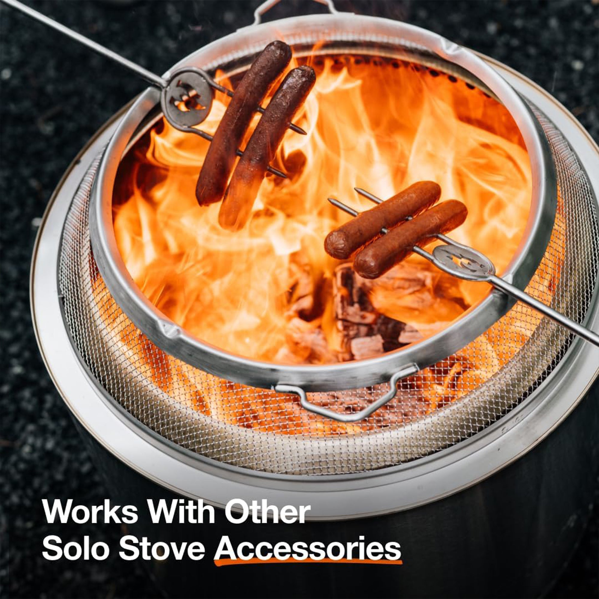 Solo Stove Bonfire Shield, Stainless Steel Mesh Spark Screen with Removal Tools