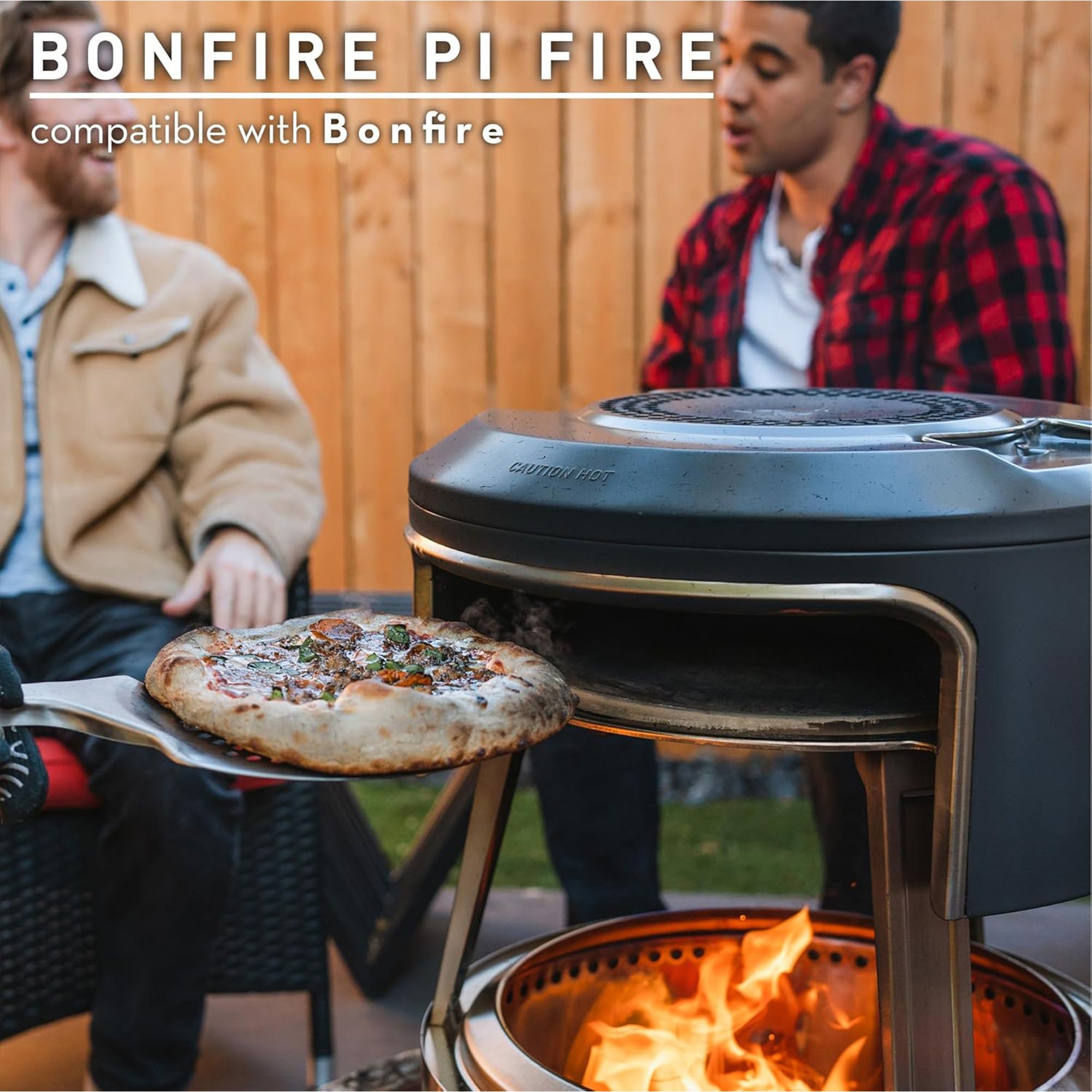 Solo Stove Bonfire Pi Fire, Fire Pit Pizza Oven Accessory with Stone & Carry Bag