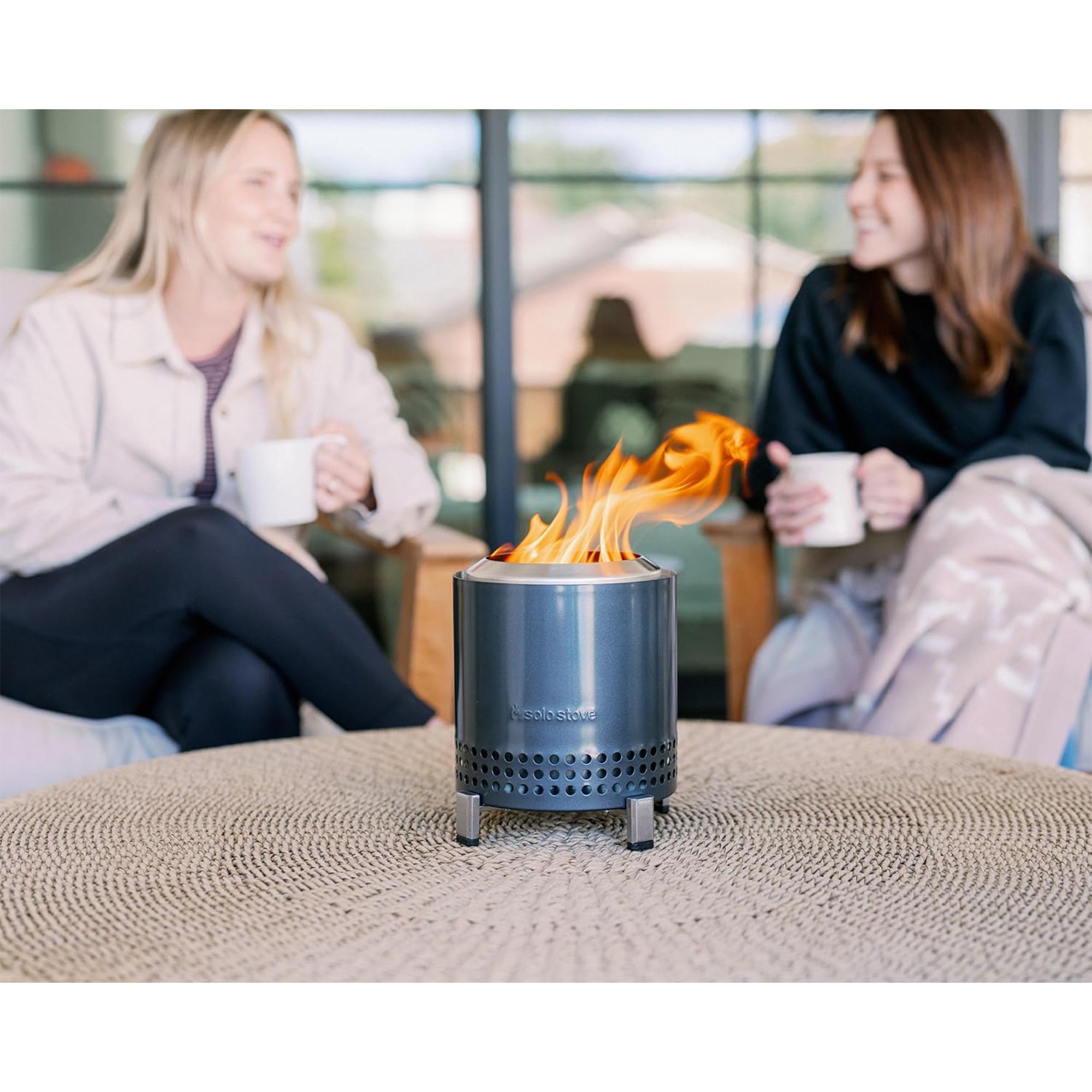 Solo Stove Mesa XL, 7" Tabletop Fire Pit w/Stand - Wood, Pellet Bonfire,Gunmetal