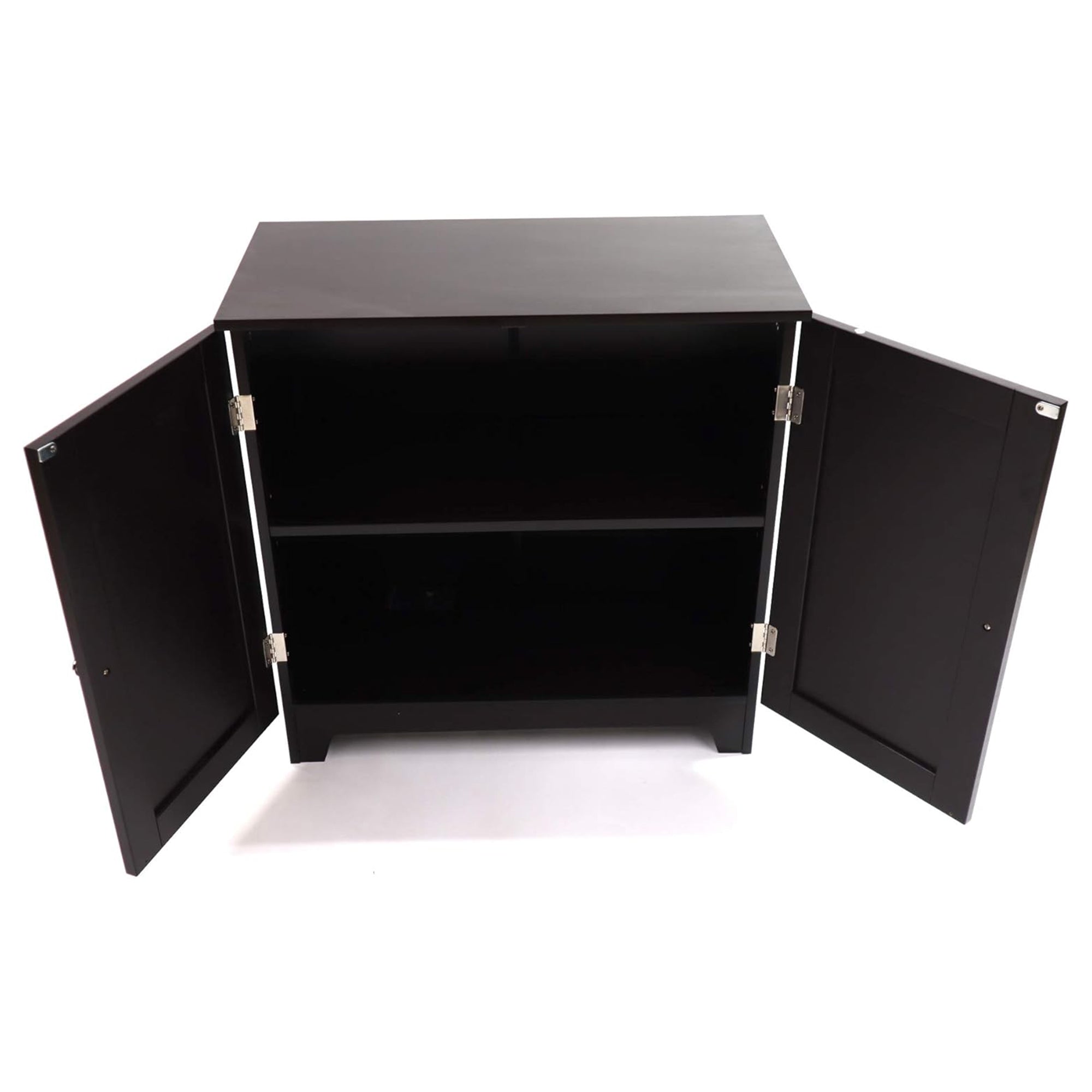 Redmon Contemporary Double Door Cabinet, Modern Wooden Furniture, (Open Box)