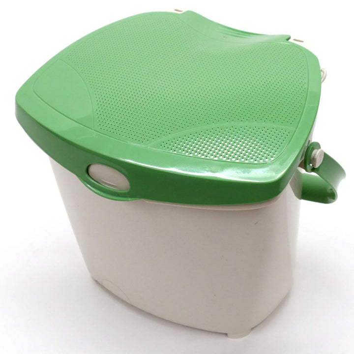 Redmon 1.9 Gal Kitchen Compost Bin for Food Scraps Odor Control Lid, Beige/Green