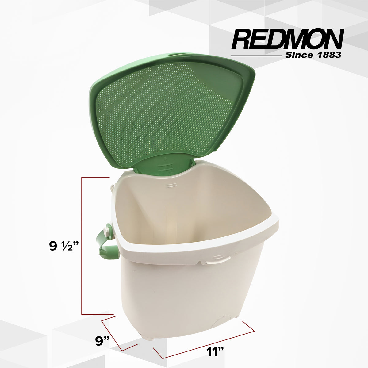 Redmon 1.9 Gal Kitchen Compost Bin for Food Scraps Odor Control Lid, 300 Pack