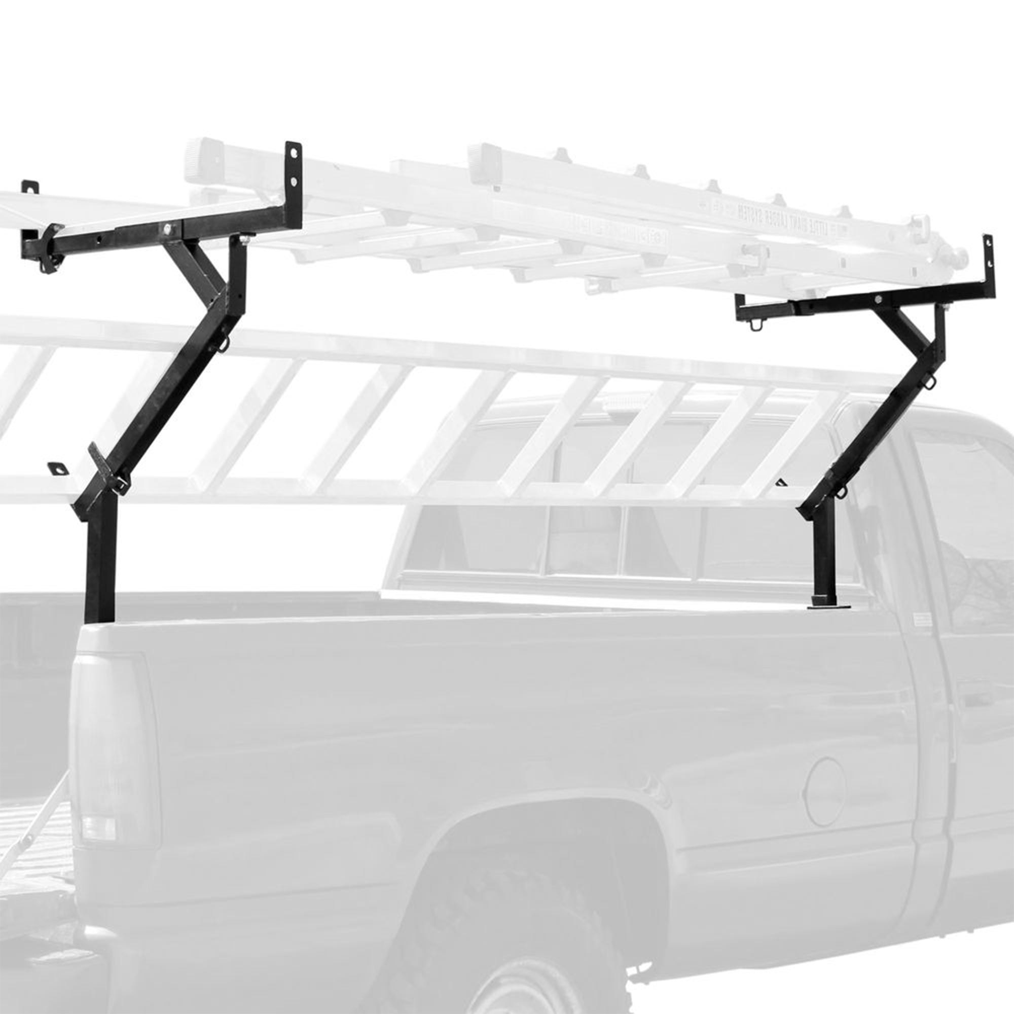 Elevate Outdoor Truck 3 Ladder Rack Steel Pickup Bed Cargo Carrier System, Black - VMInnovations