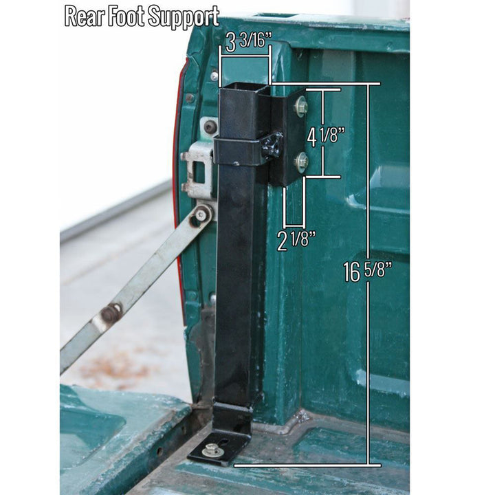 Elevate Outdoor Truck Ladder Rack Adjustable Steel Pickup Cargo Carrier, Black - VMInnovations