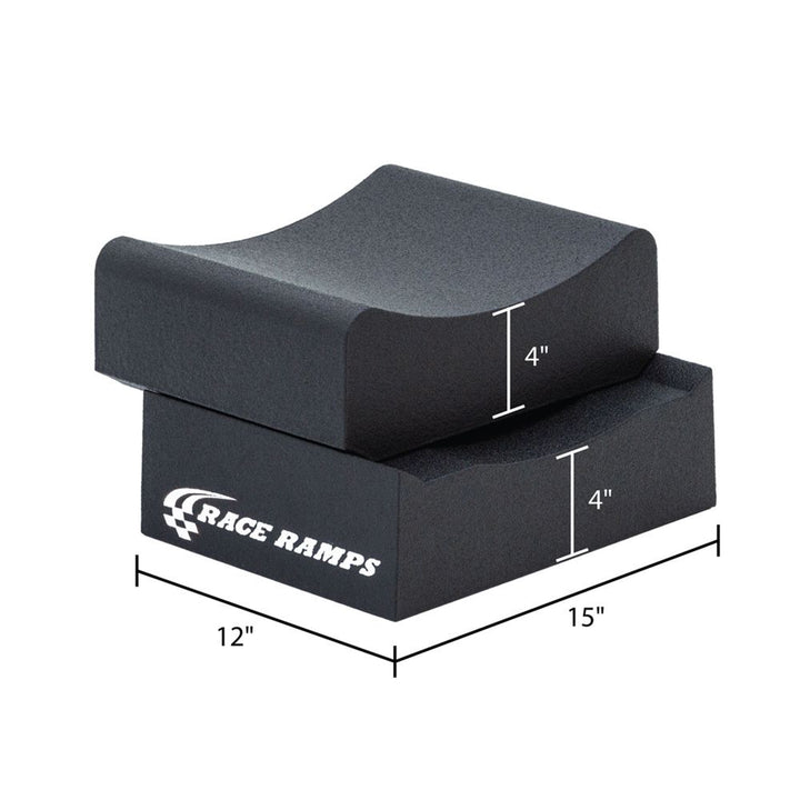 Race Ramps 8" Adjustable Wheel Cribs Car Maintenance Display, RR-WC-8-2, Black - VMInnovations