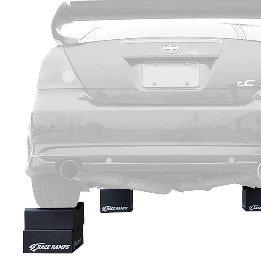 Race Ramps 10" Adjustable Wheel Cribs Car Maintenance Display, RR-WC-0-2, Black - VMInnovations