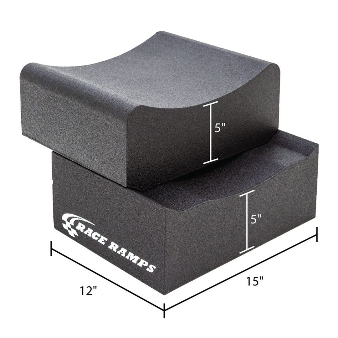 Race Ramps 10" Adjustable Wheel Cribs Car Maintenance Display, RR-WC-0-2, Black - VMInnovations