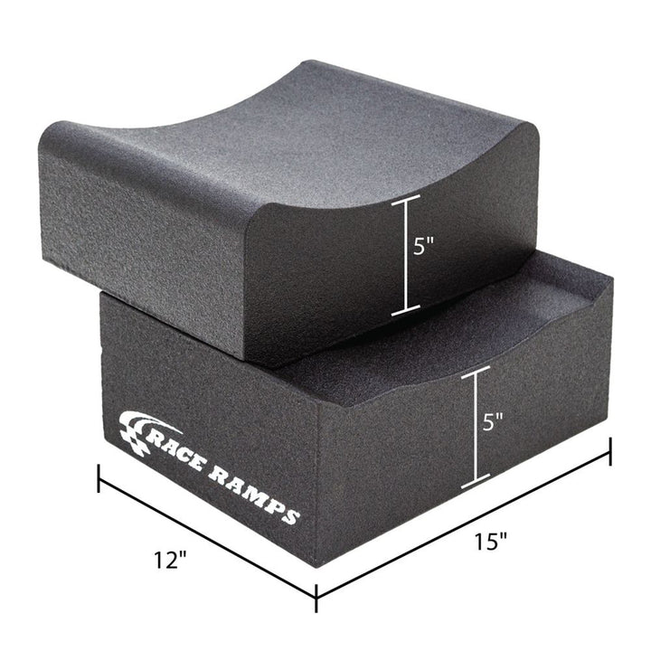 Race Ramps 10" Adjustable Wheel Cribs Car Maintenance Display, RR-WC-0-2, Black - VMInnovations