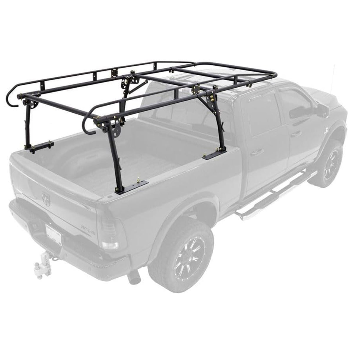 Elevate Outdoor Powder Coated Steel Over Cap Truck Rack, Adjustable to 75" Wide - VMInnovations