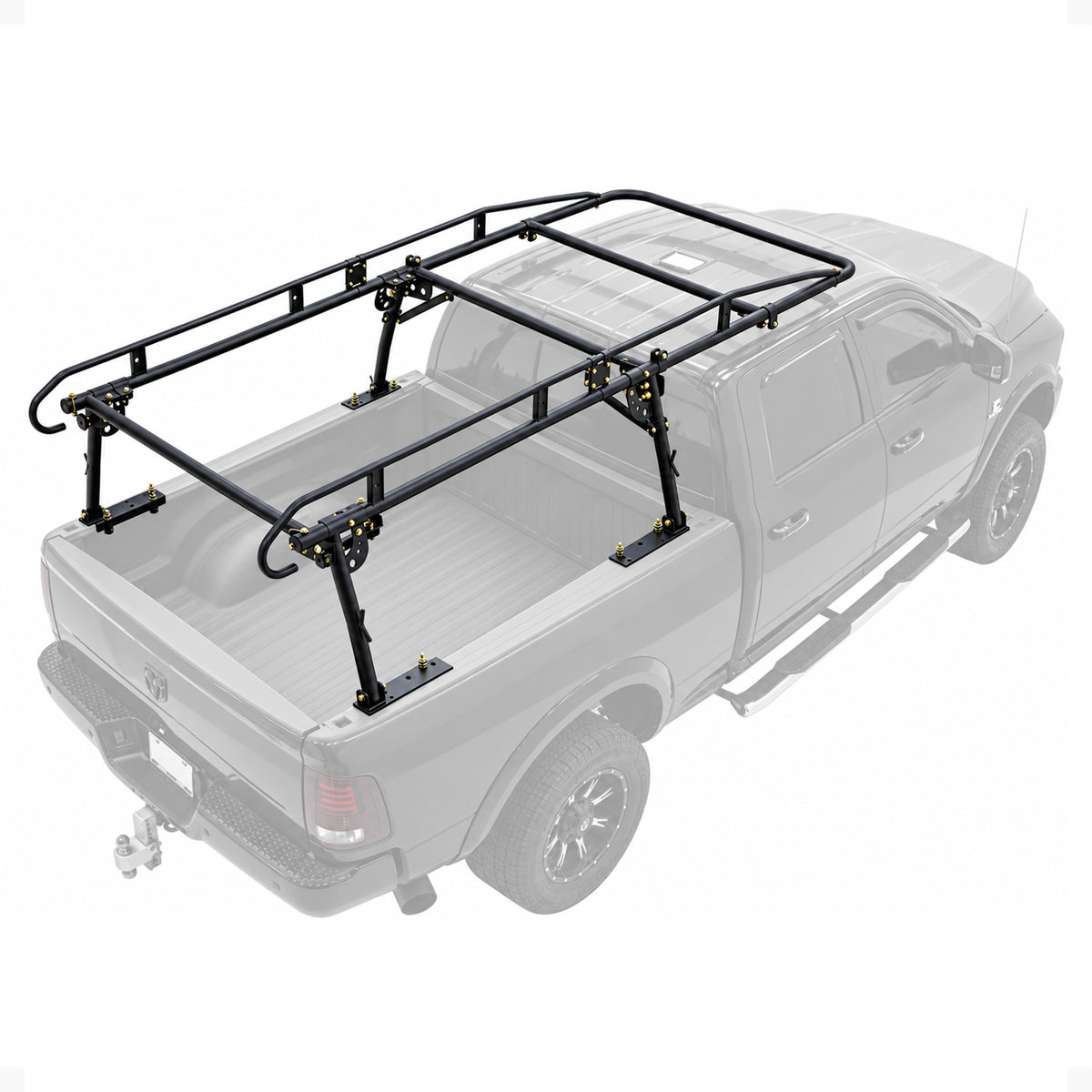Elevate Outdoor Powder Coated Steel Over Cap Truck Rack, Adjustable to 75" Wide - VMInnovations